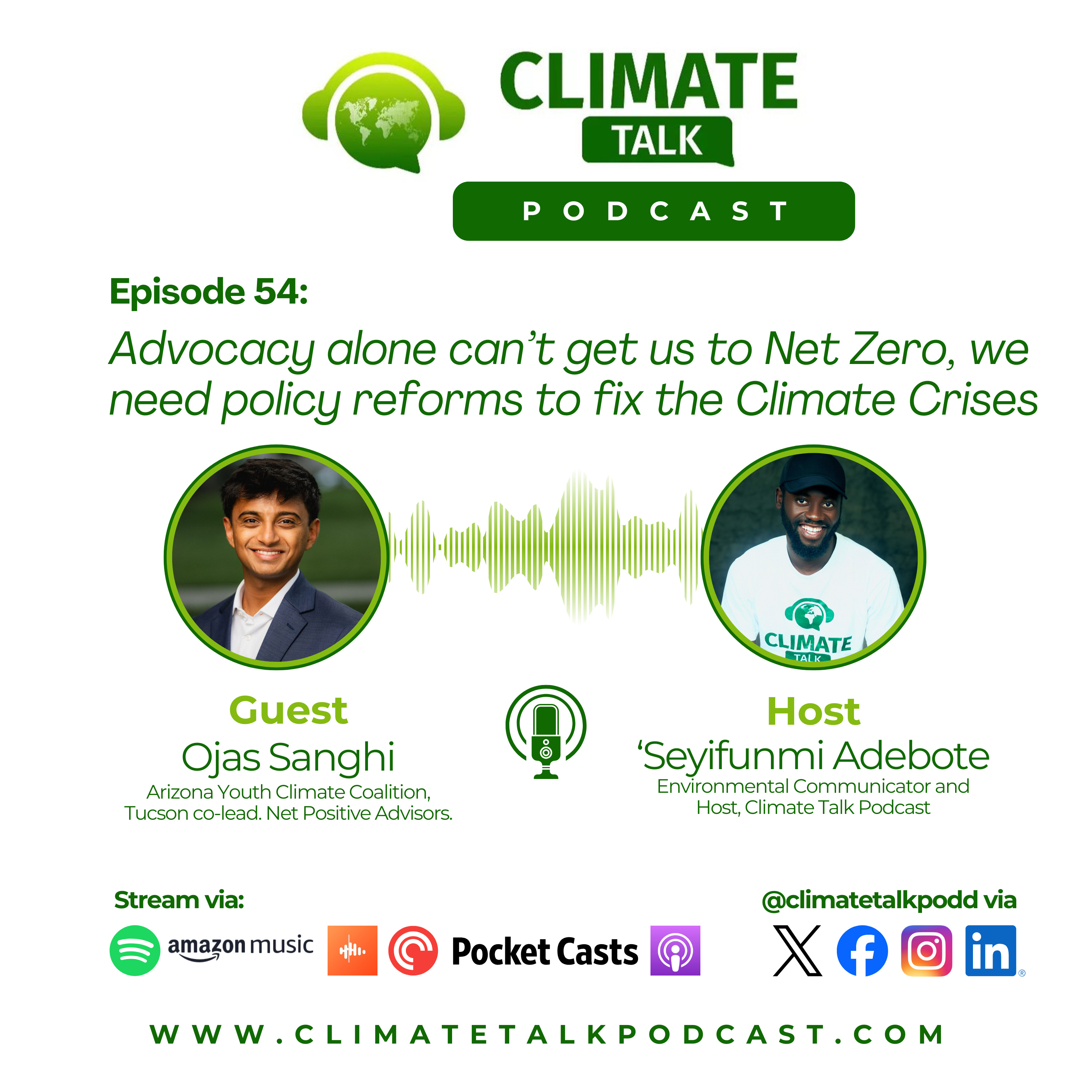 CT0054: "To achieve net-zero by 2050, policy reforms must complement advocacy efforts." -Ojas Sanghi episode artwork