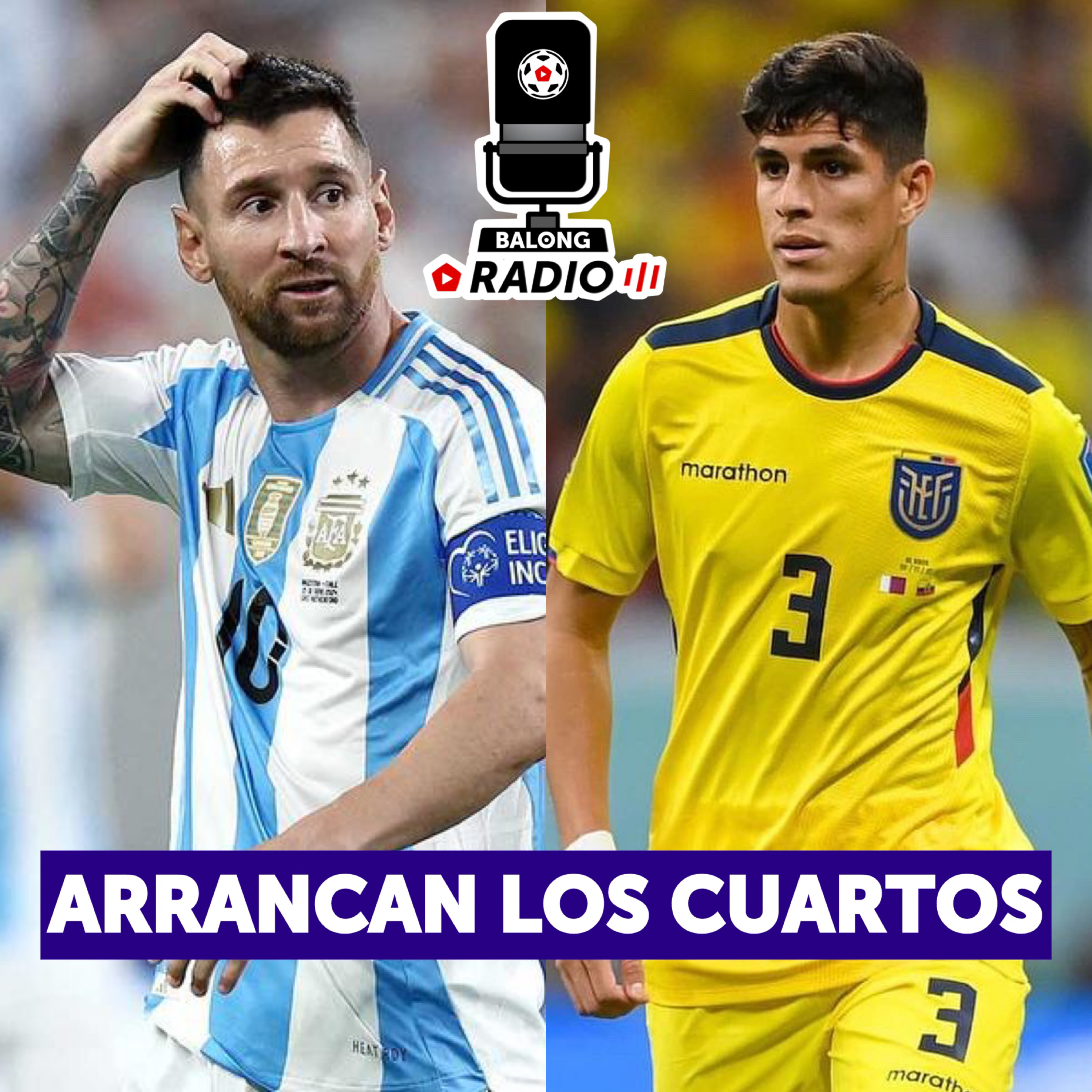 Argentina y Ecuador abren los cuartos de final / Correa llegó a Colo Colo / #BalongRadio episode artwork