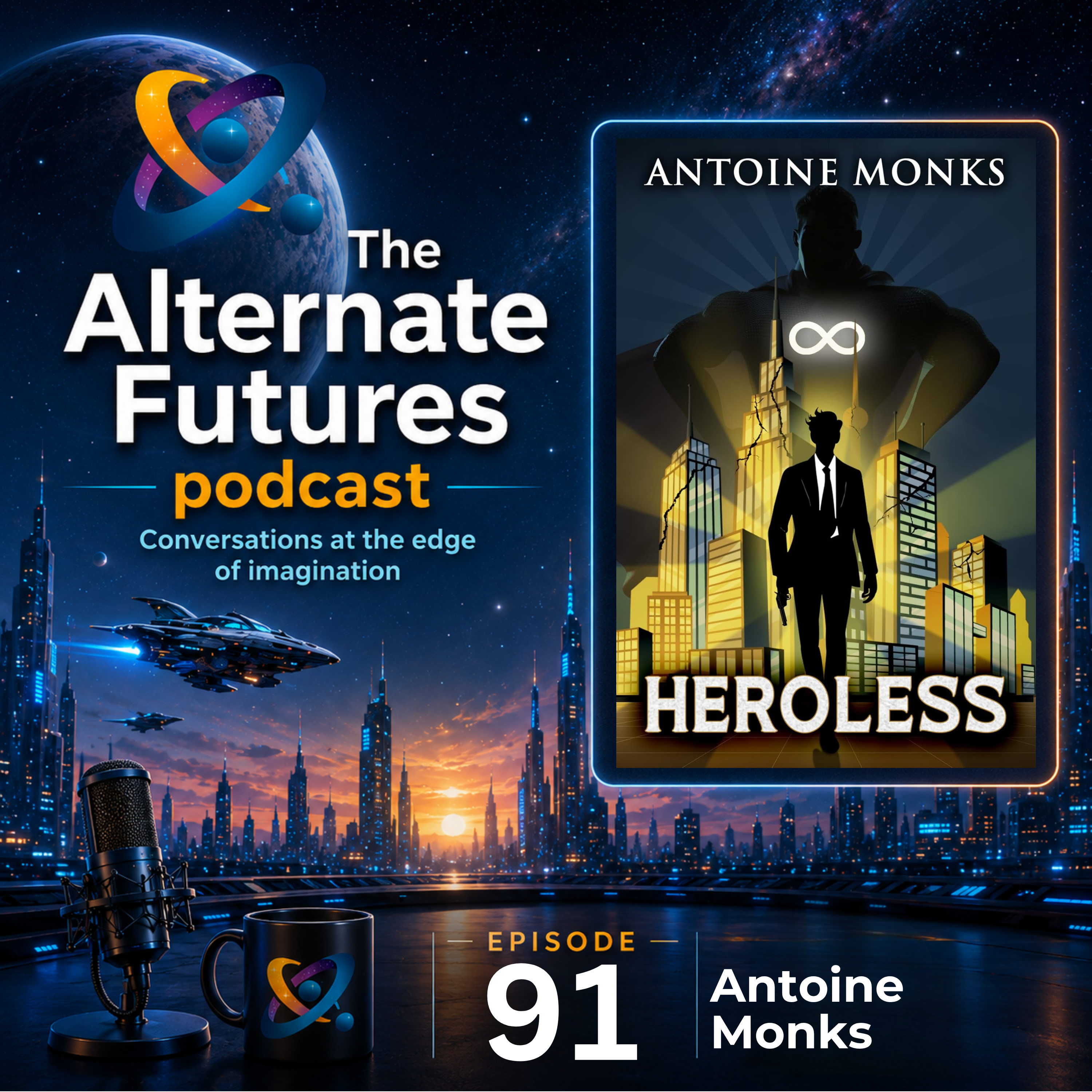 91. Superheroes, Supervillains, and Modern Mythology, with Antoine Monks episode artwork