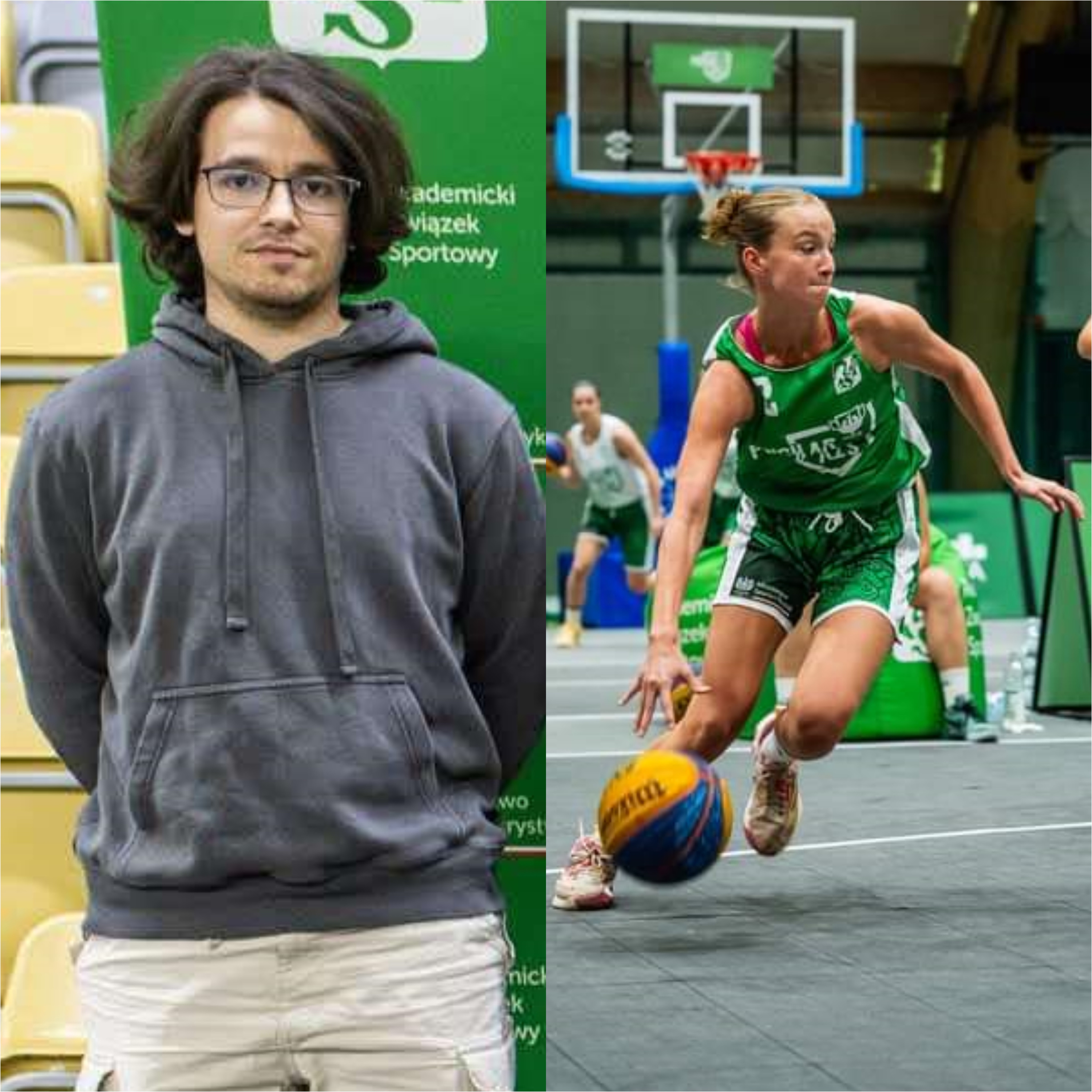 Akademicka Kwarta #8 z zawodnikami AZS Politechniki Wrocławskiej - kapitanką drużyny koszykówki Martą Skowron oraz zawodnikiem sekcji badmintona - Marcinem Pisurą