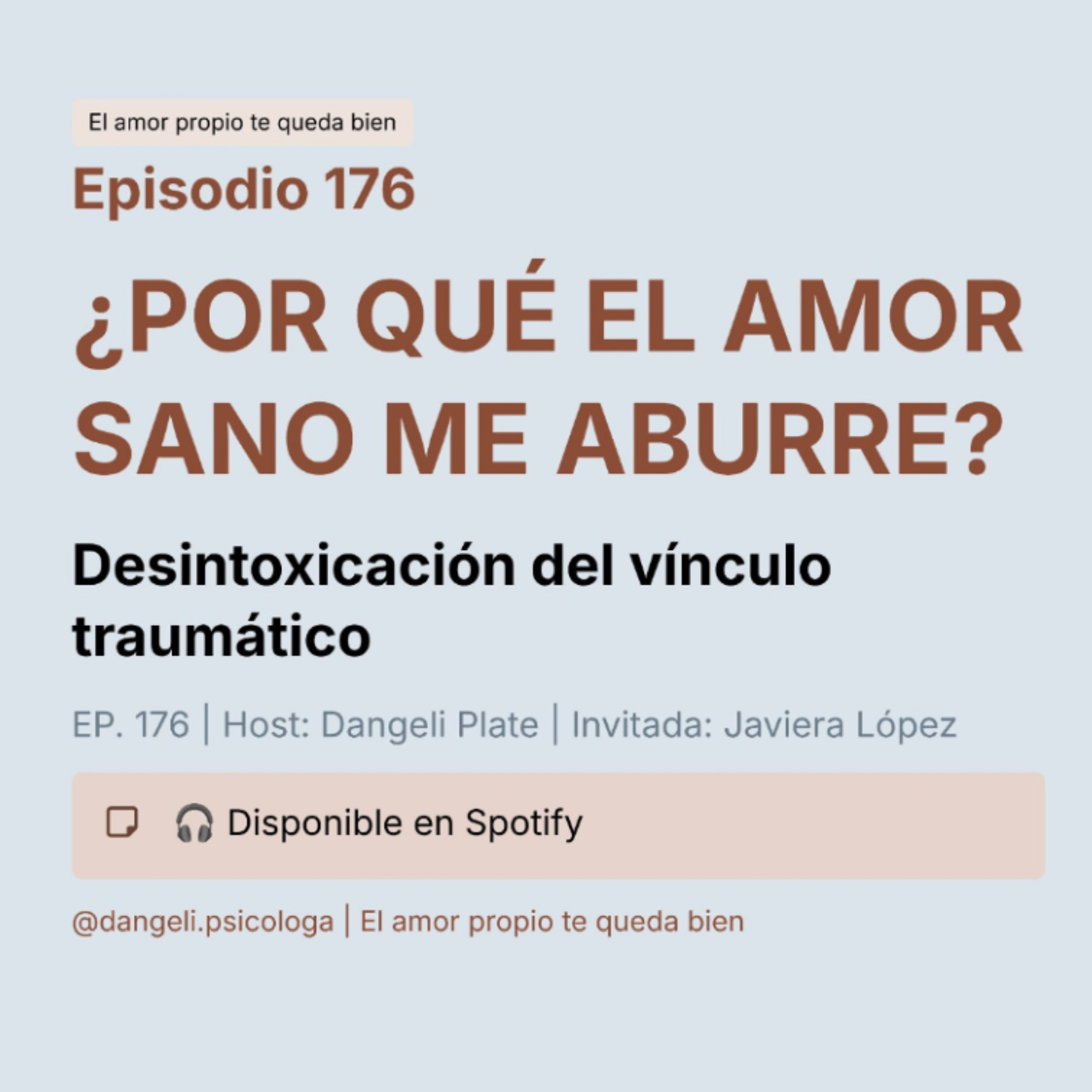 EPISODIO 176: 🥱 👩‍❤️‍💋‍👨 ¿Por qué el amor sano me aburre? . episode artwork