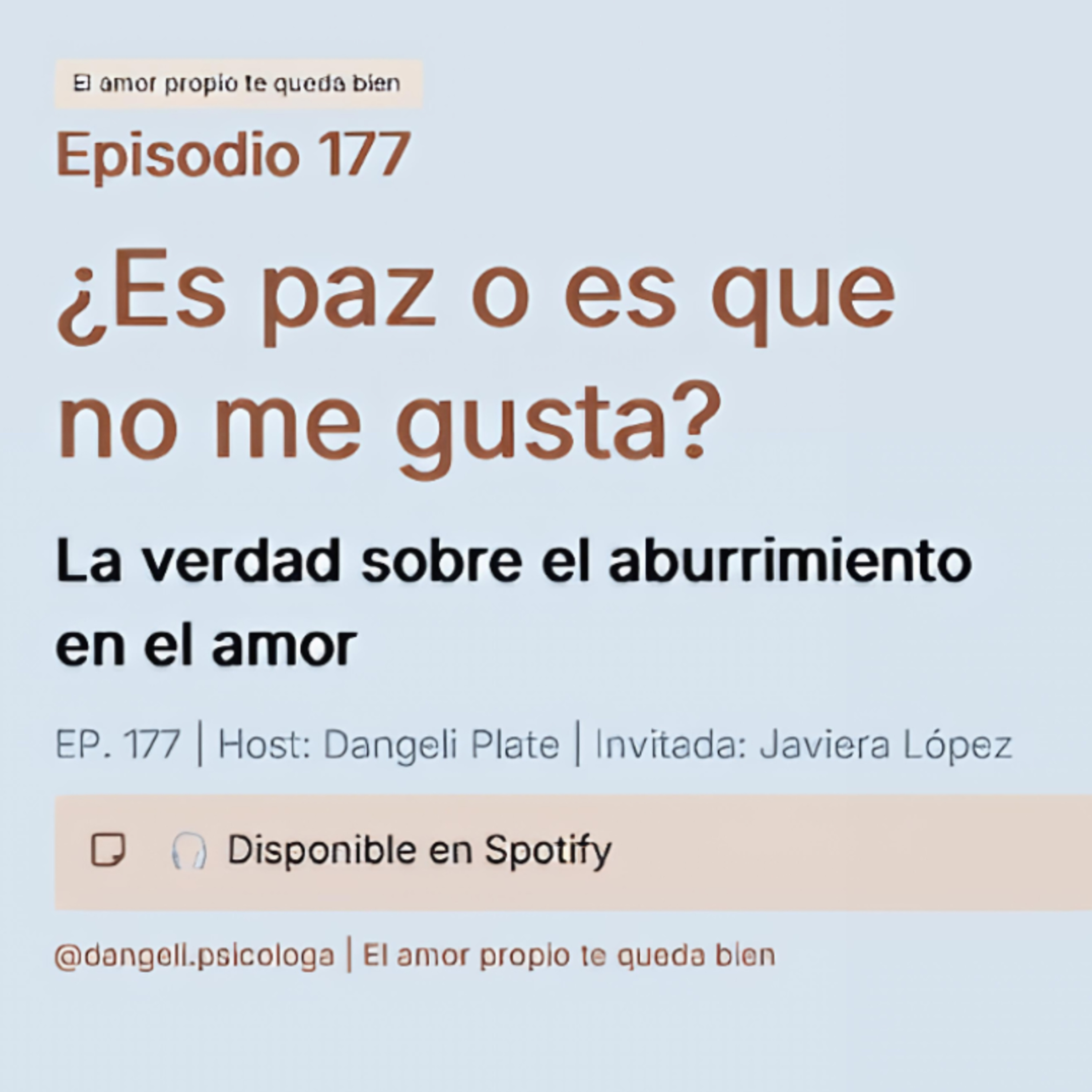 EPISODIO 177: 🤔💬 ¿Es paz o es que no me gusta? episode artwork