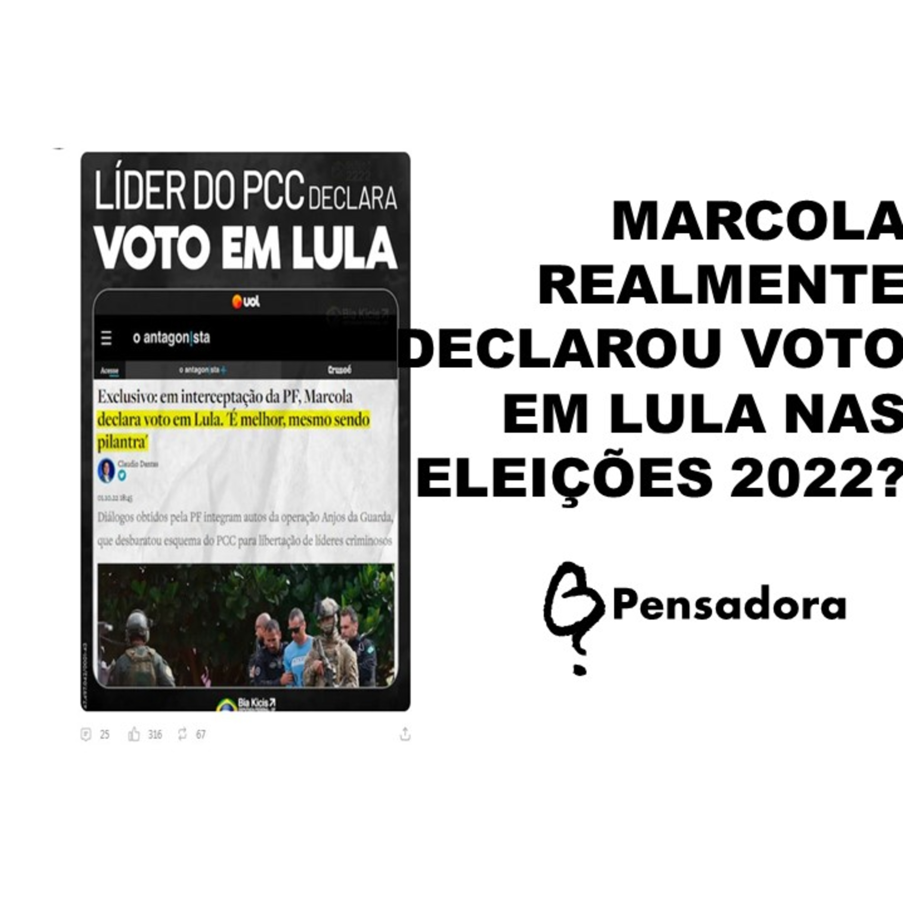 Desmentindo o tio do pavê: Marcola realmente declarou voto em Lula nas eleições 2022? episode artwork