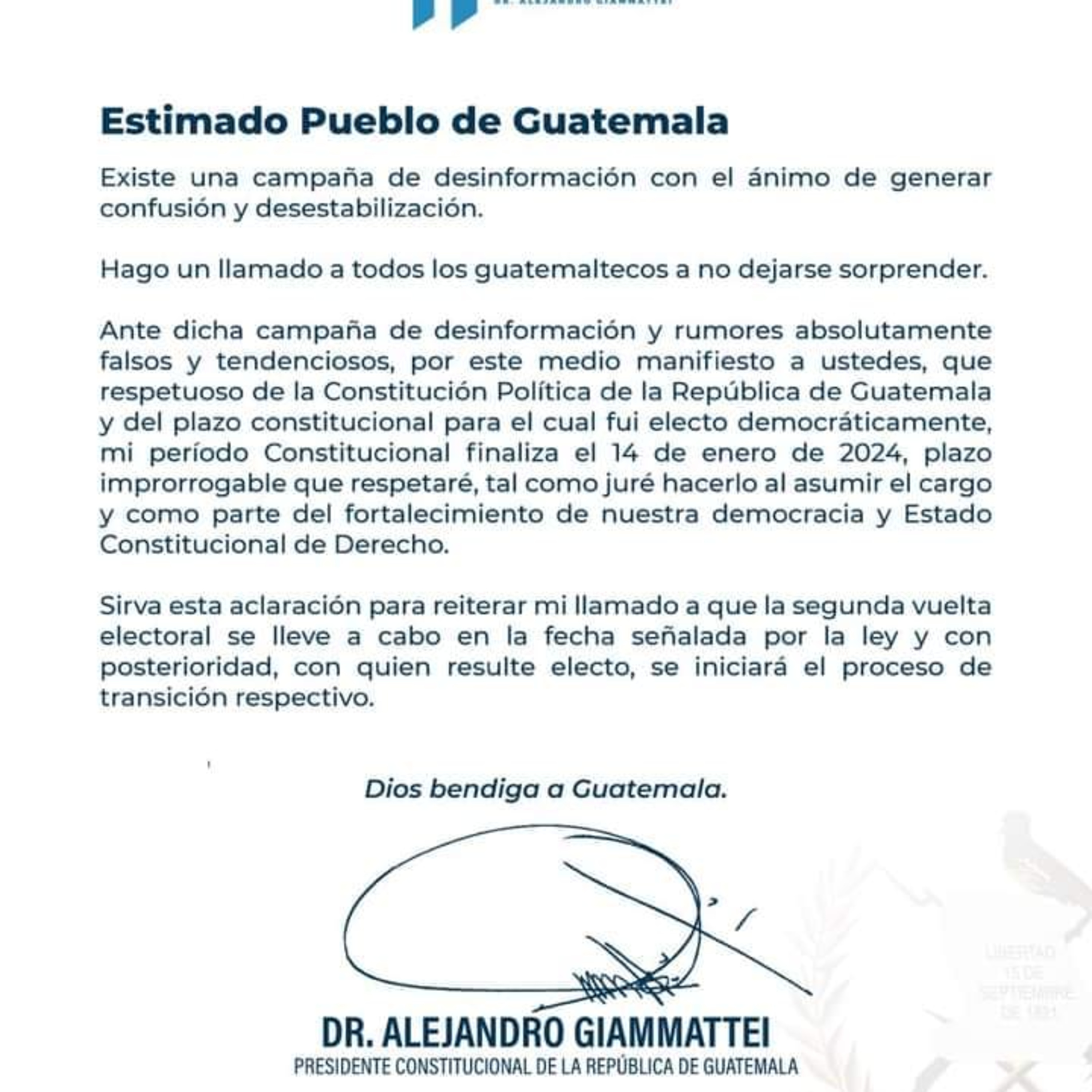El presidente Giammattei, existe una campaña de desinformación. episode artwork