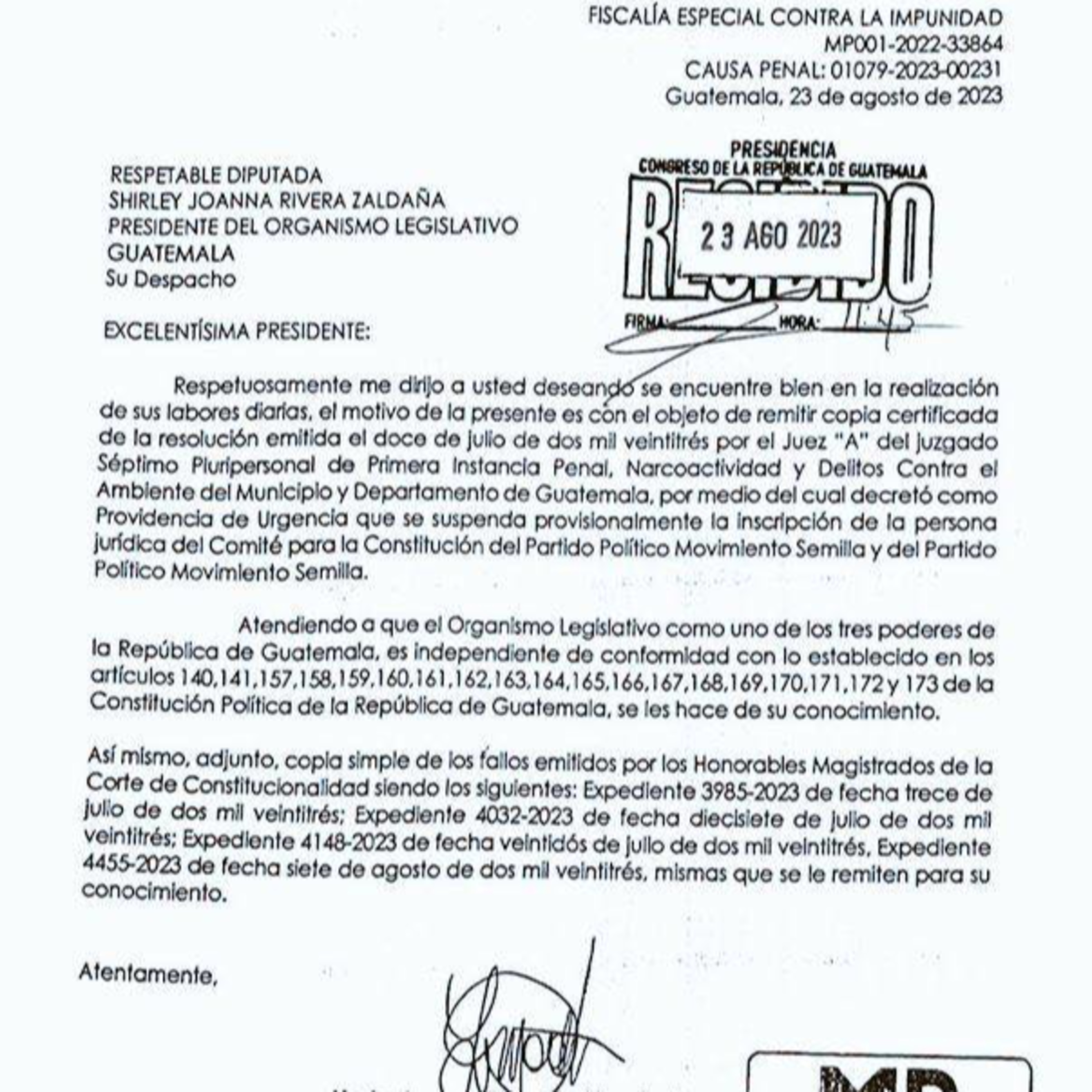 MP informa a congreso.  episode artwork
