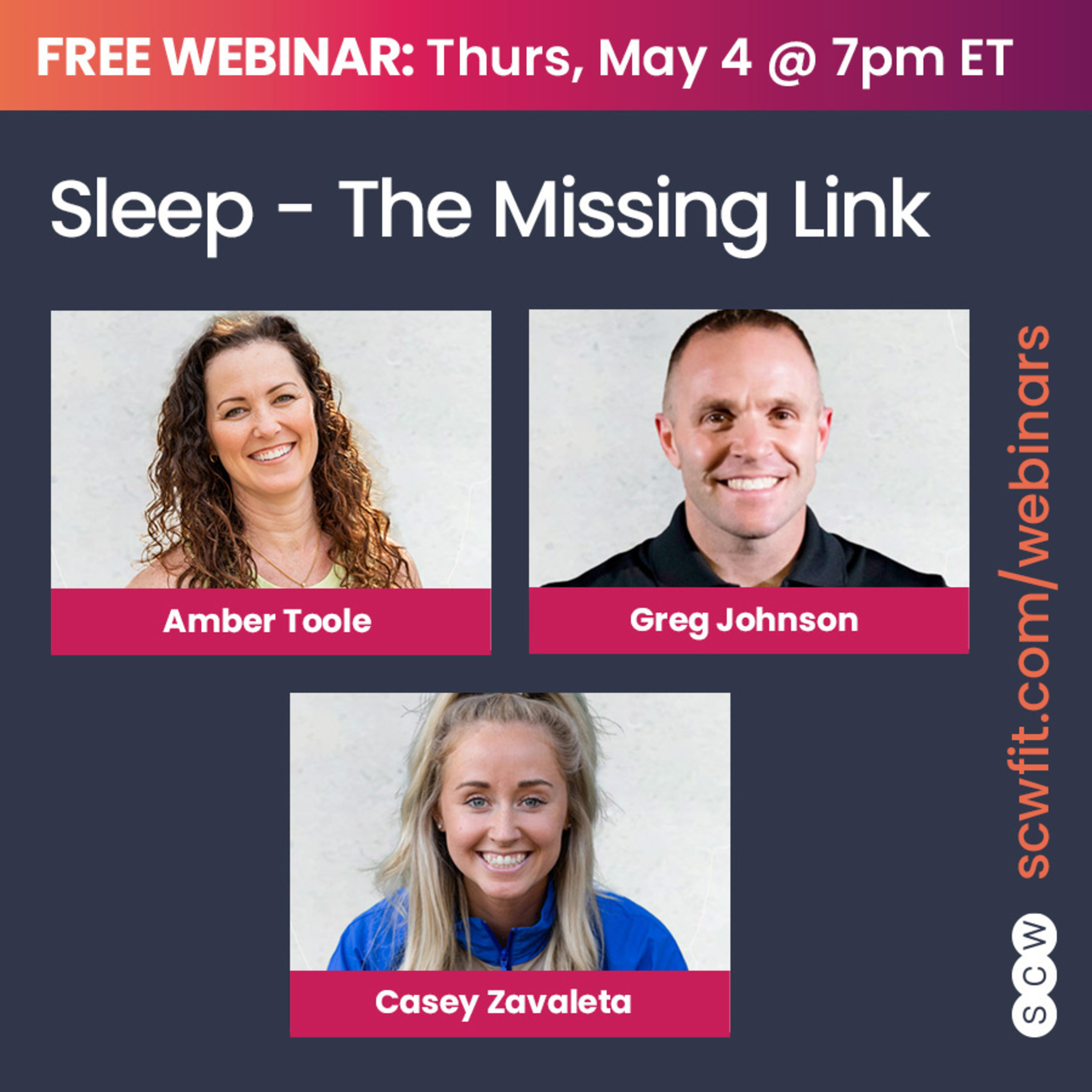 SLEEP - THE MISSING LINK with Amber Toole, Greg Johnson & Casey Zavaleta episode artwork