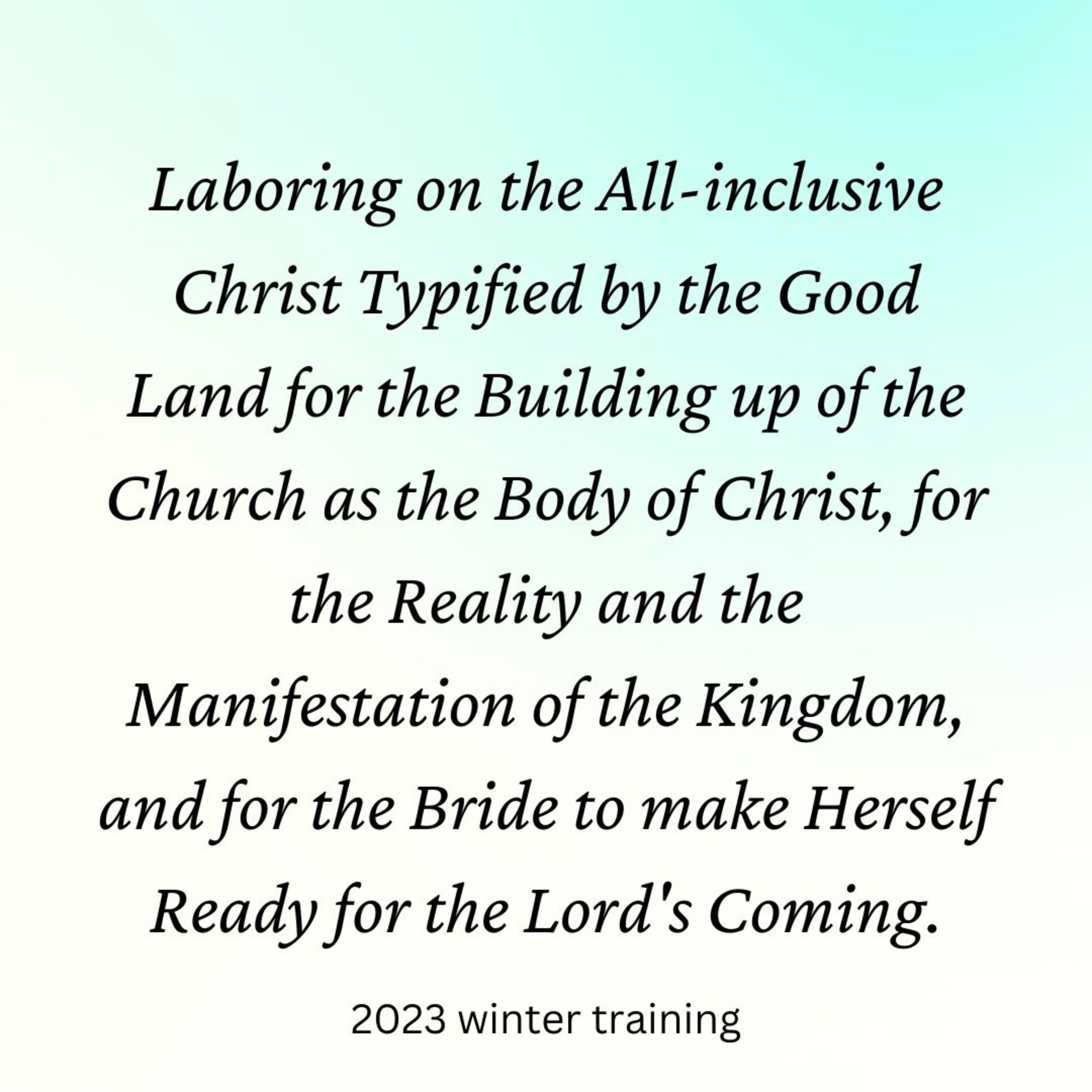 2023WTw12d3-Ten Ways to Labour on Christ as our Good Land and be the Lord's Overcomers Today episode artwork