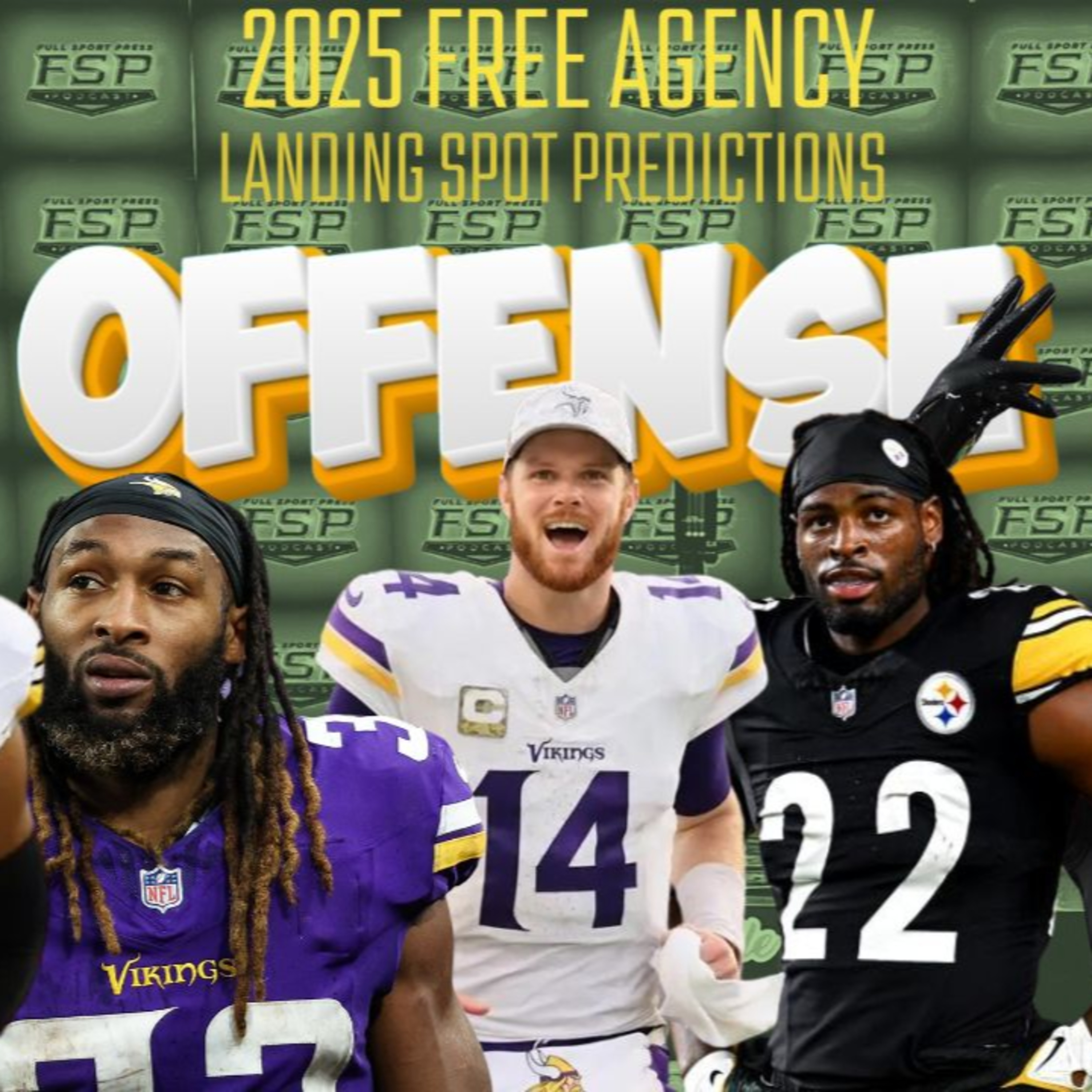 Episode 555: 2025 NFL Free Agency Predictions: OFFENSE Show | 3/3/2025 episode artwork