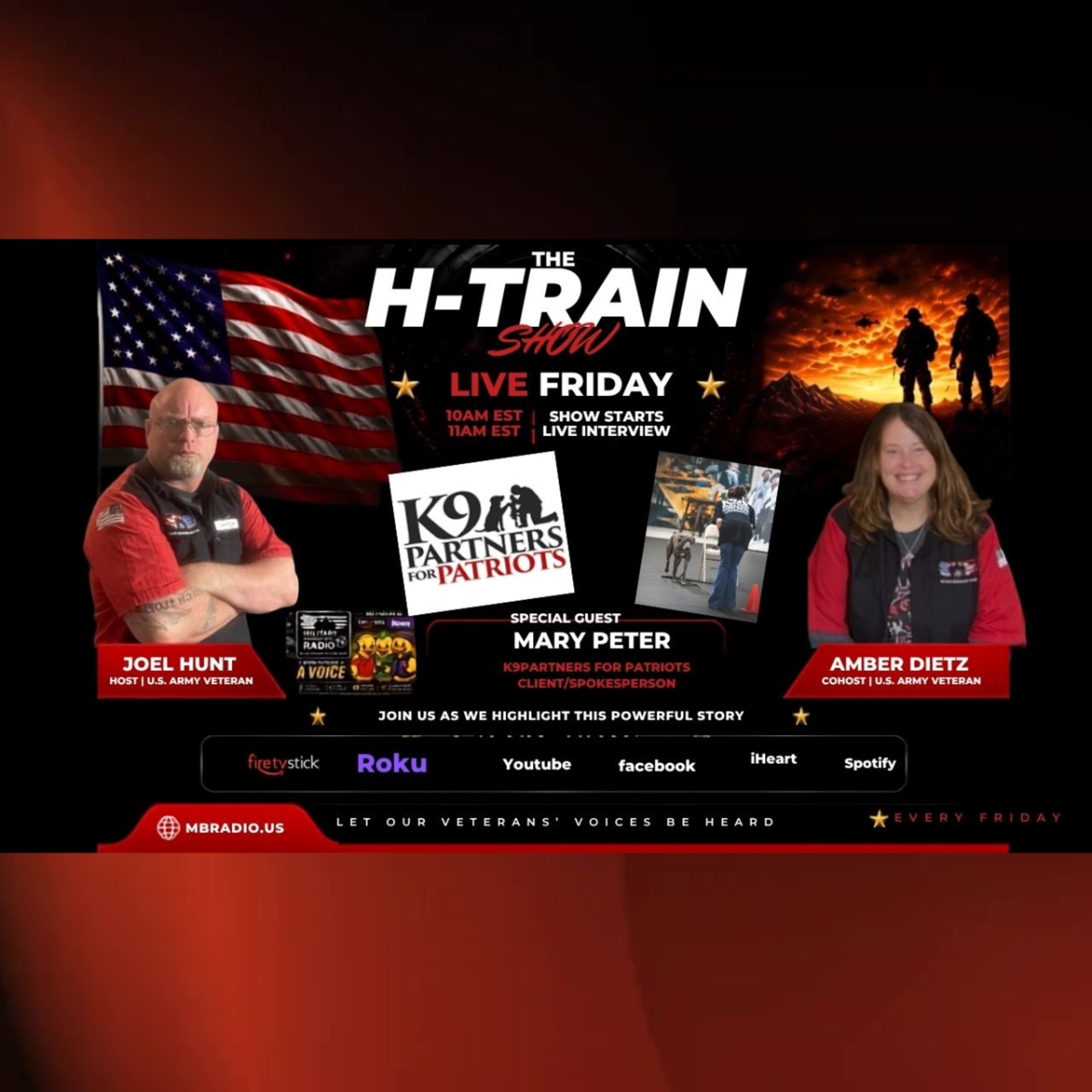 The H-Train Show- K9s For Patriots Mary joins u