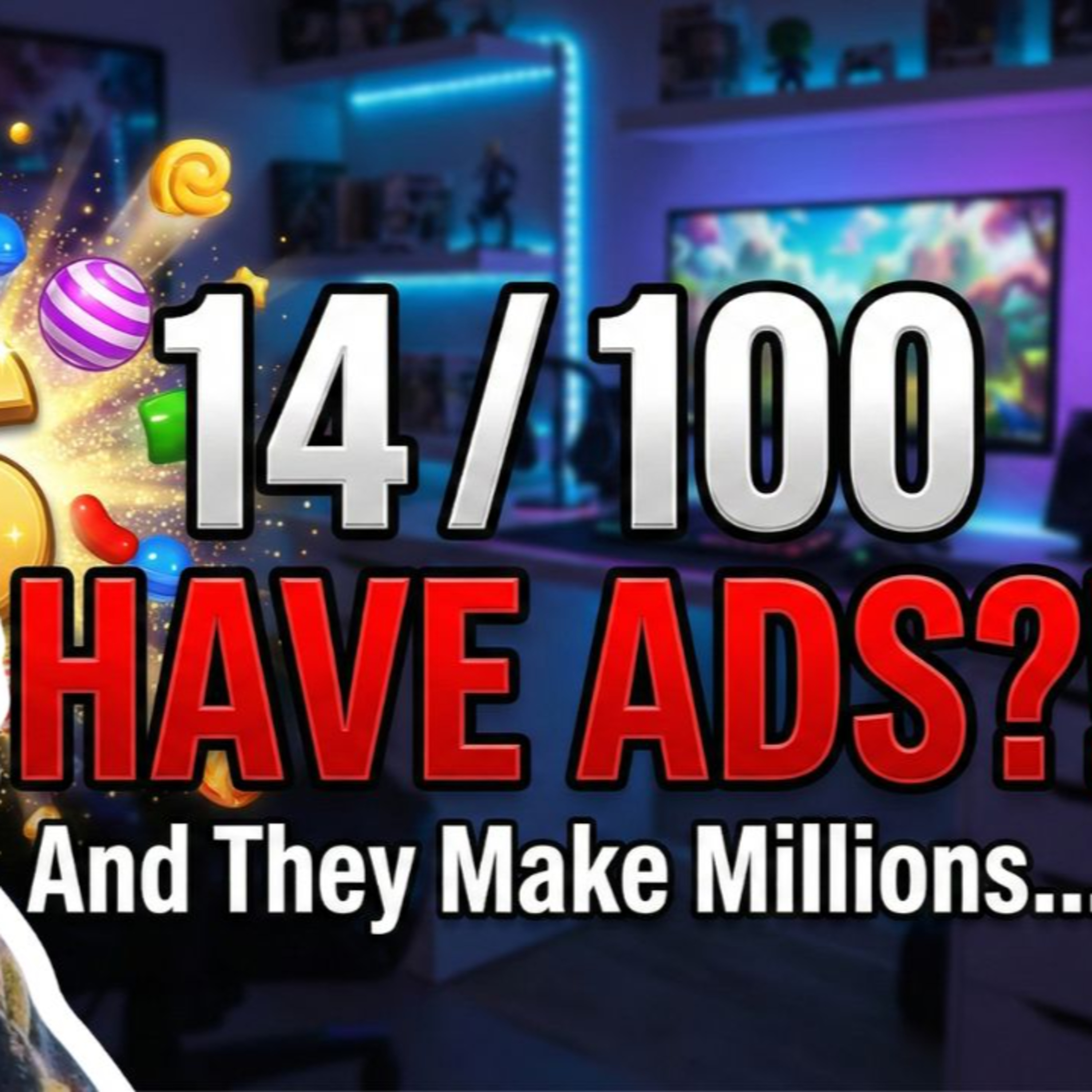 Episode art: 😱​ Only 14 of the TOP Grossing 100 Games use Ads by Felix Braberg