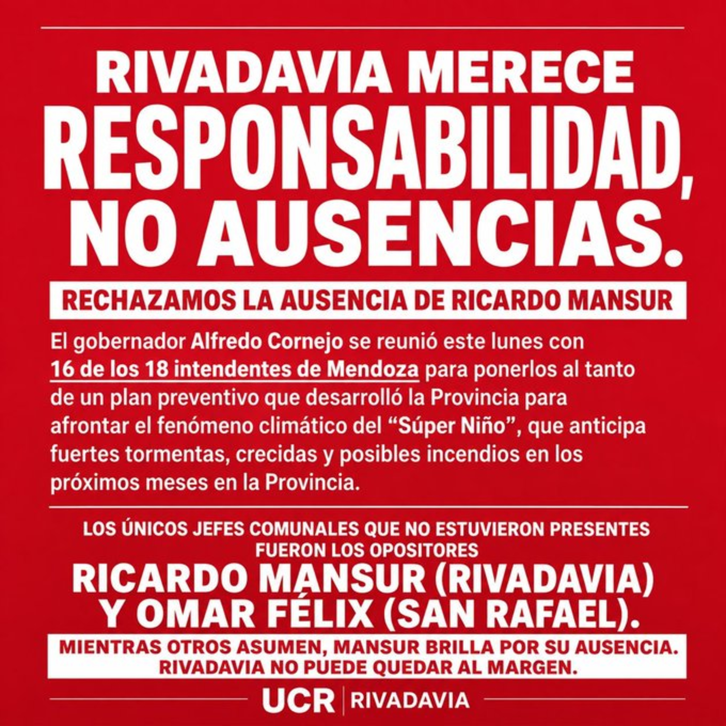 Ausencia del intendente de Rivadavia en la reunión con el gobernador - Hernán Amat episode artwork