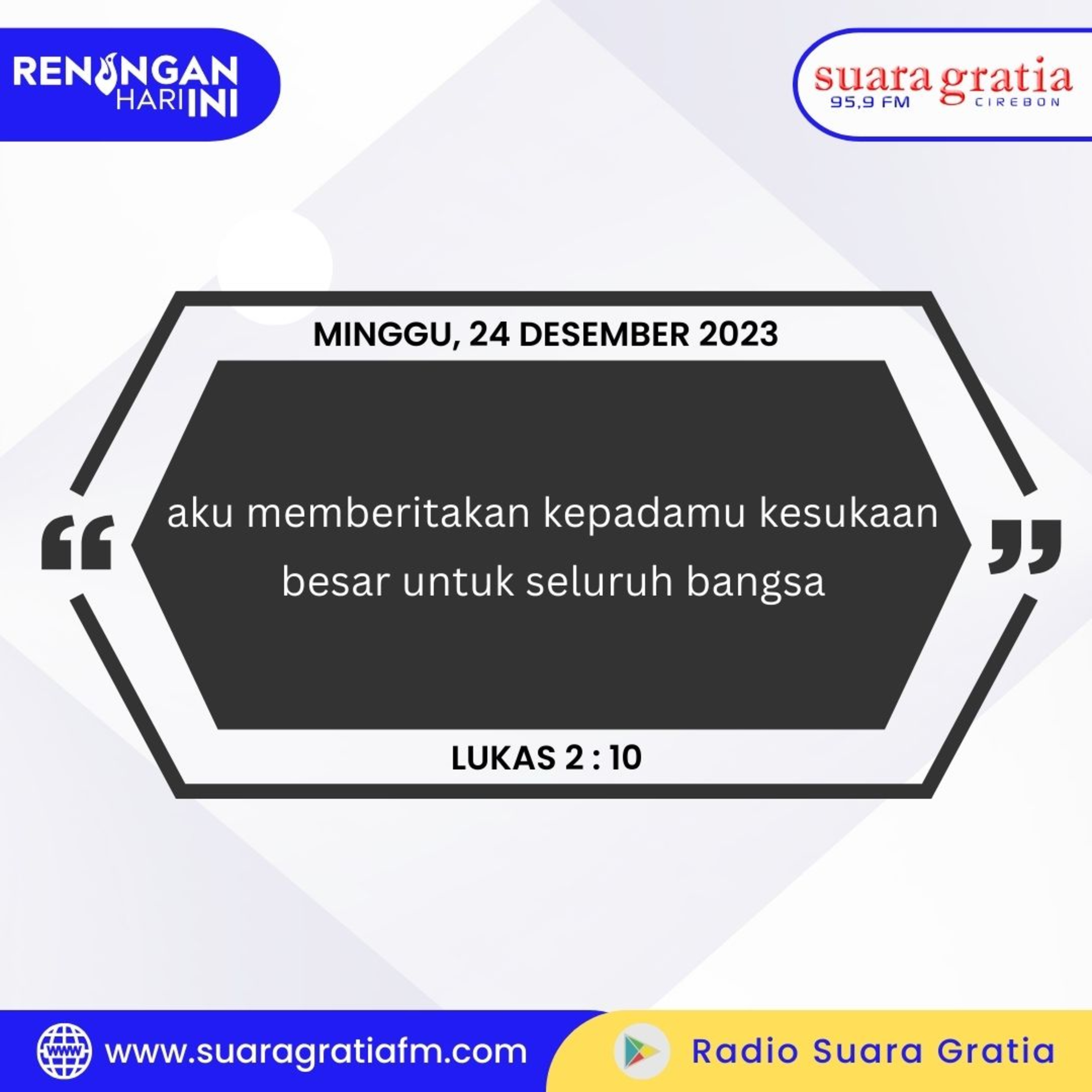 RENUNGAN HARI INI - HADIAH TERBAIK YANG PERNAH ADA