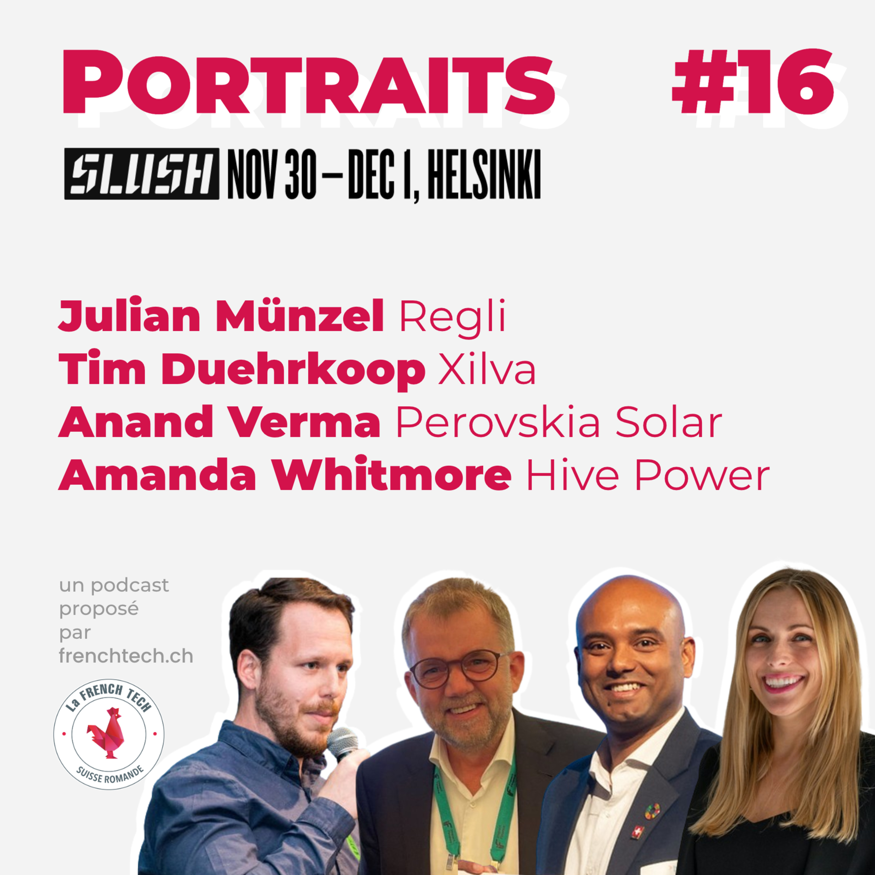 [SLUSH 2023] Tim Duehrkoop (Co-Founder & CEO @ Xilva), Julian Münzel (Co-Founder & CEO @ Regli), Anand Verma (Co-Founder & CEO @ Perovskite Solar), Amanda Whitmore (Marketing Director @ Hive Power)