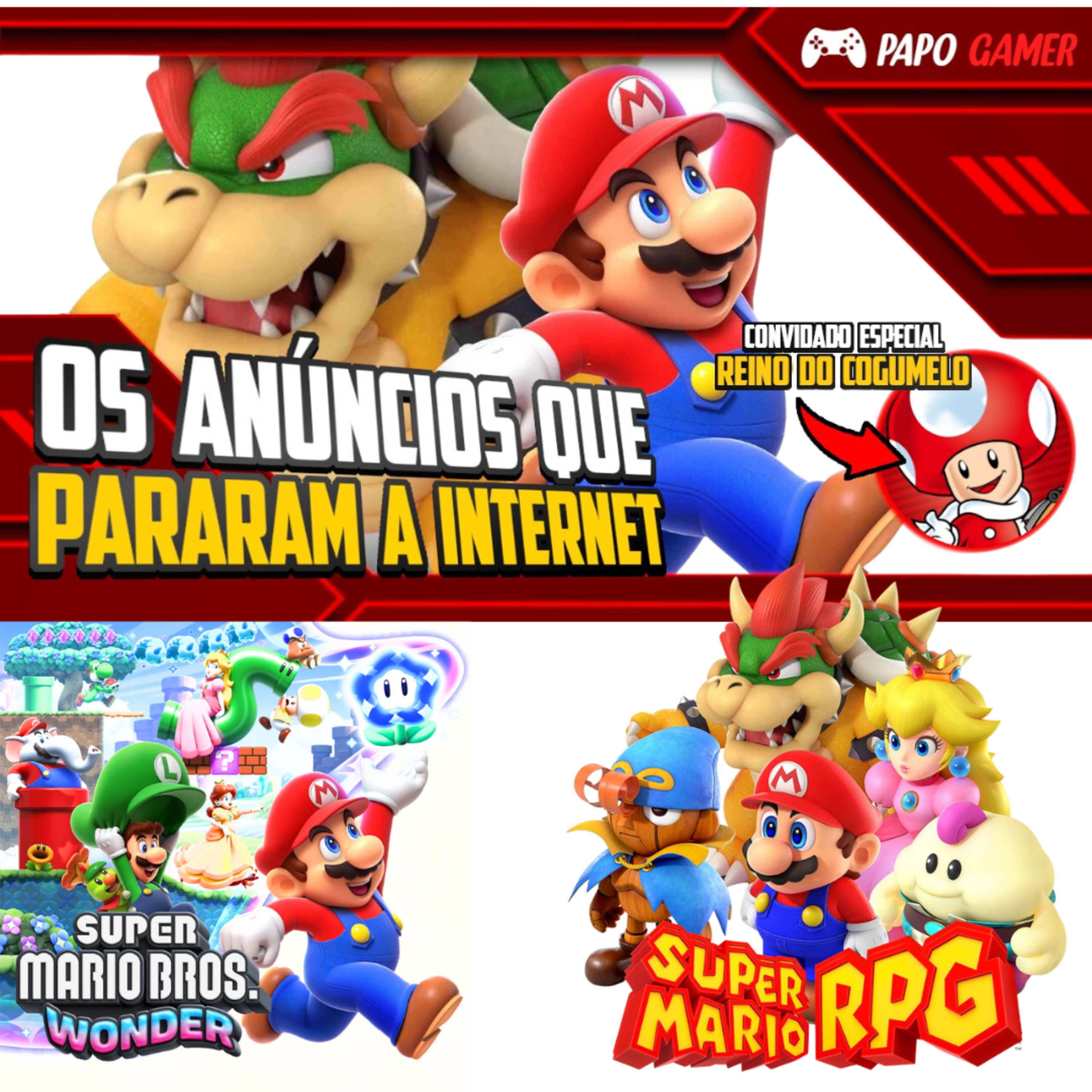 Papo Gamer #36 - A importância dos novos jogos do Mario feat. Reino do Cogumelo episode artwork
