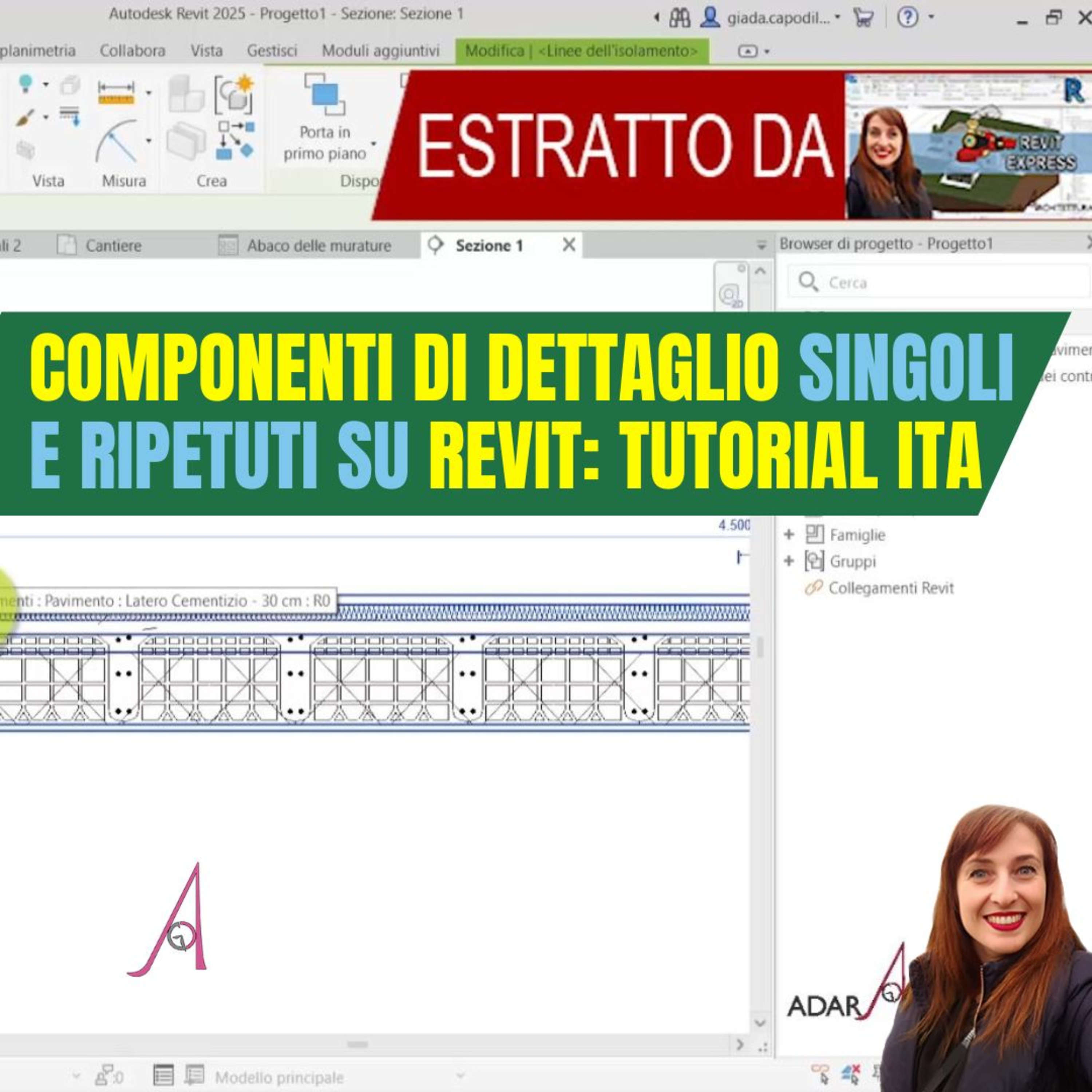 EP 242 - Componenti di dettaglio singoli e ripetuti su Revit tutorial ITA episode artwork