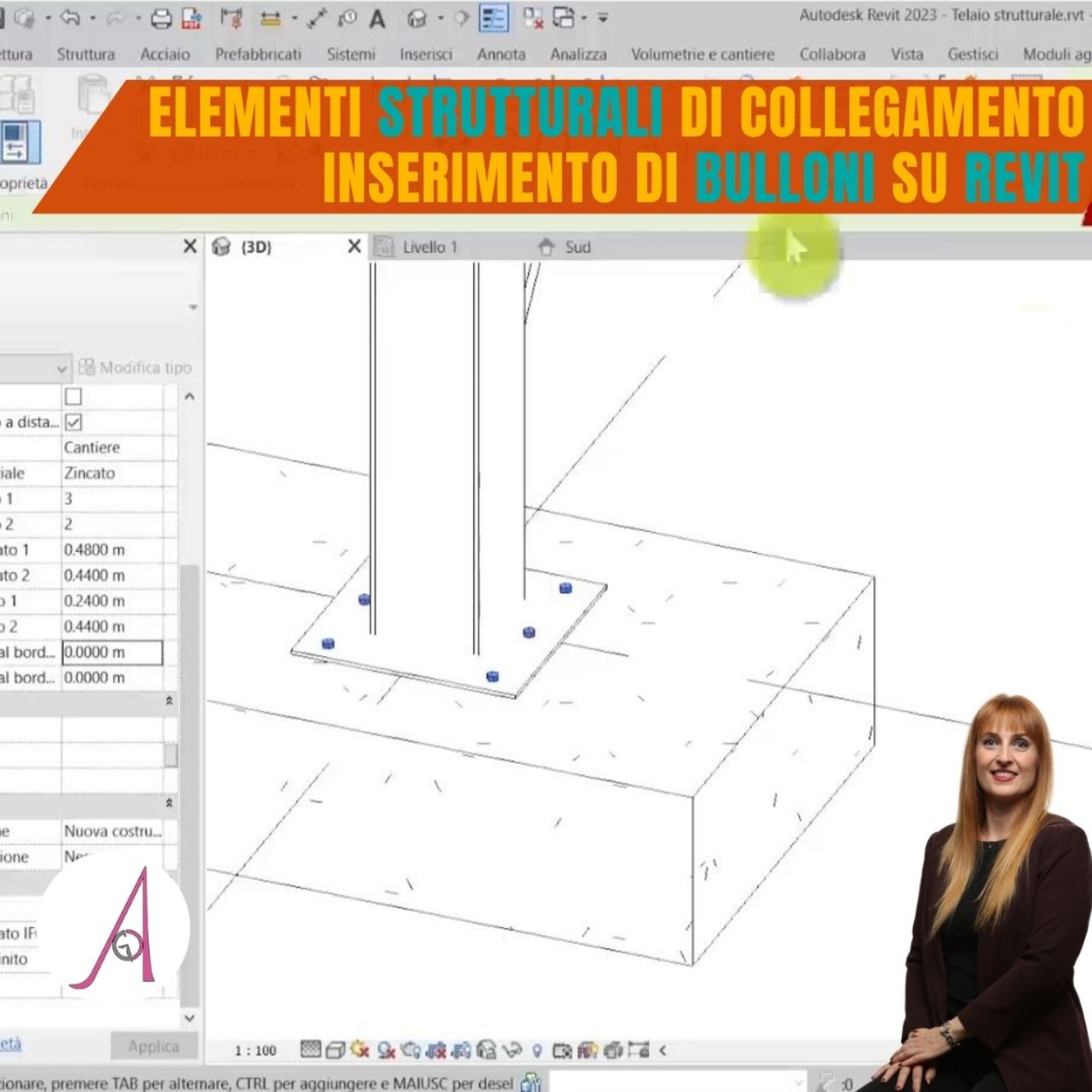 EP 273 - Elementi strutturali di collegamento - inserimento di bulloni su Revit episode artwork