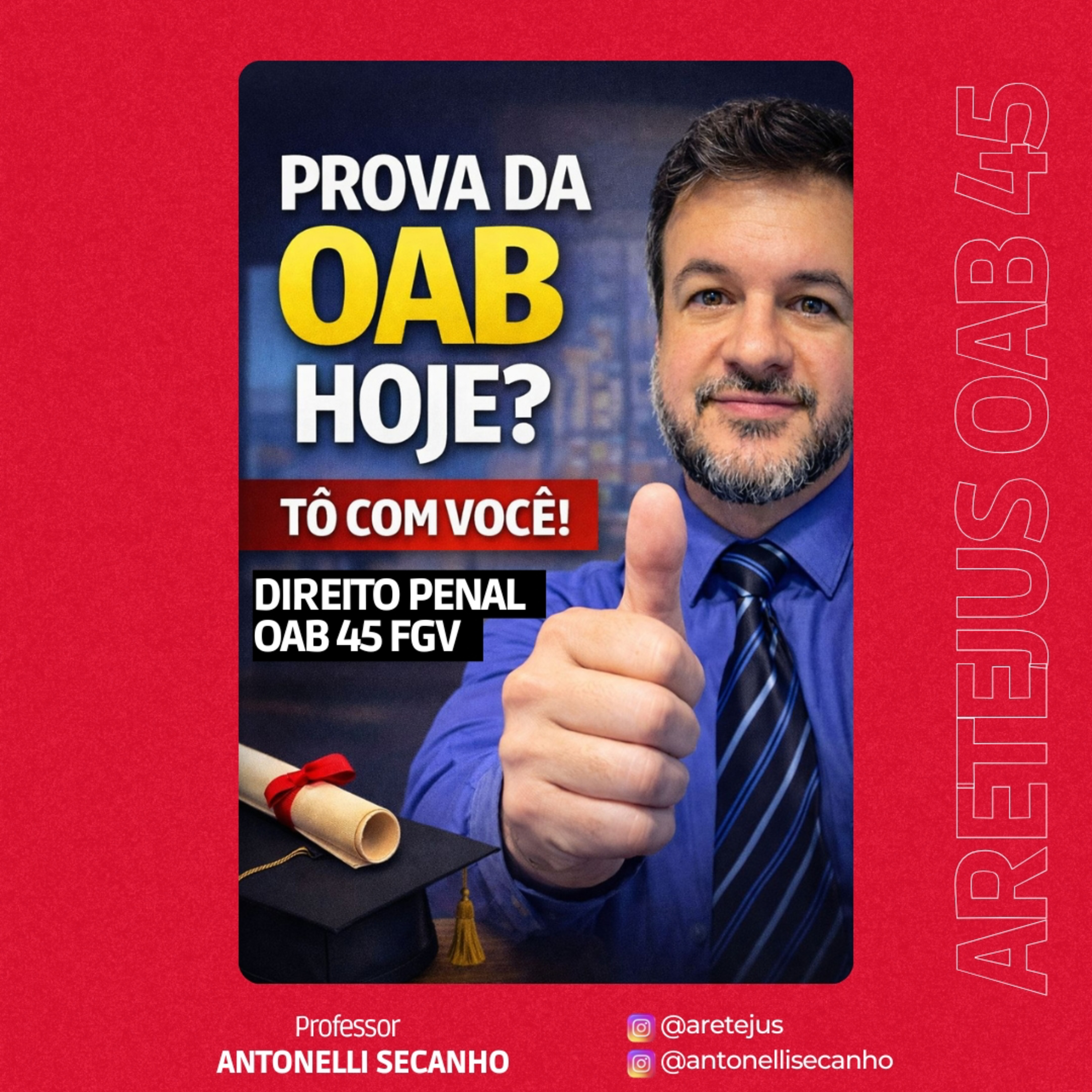 Revisão OAB 45 DIREITO PENAL DIA 10 Boa Prova, NULLA TENACI INVIA EST VIA! #direito #direitopenal #oab45 #oab