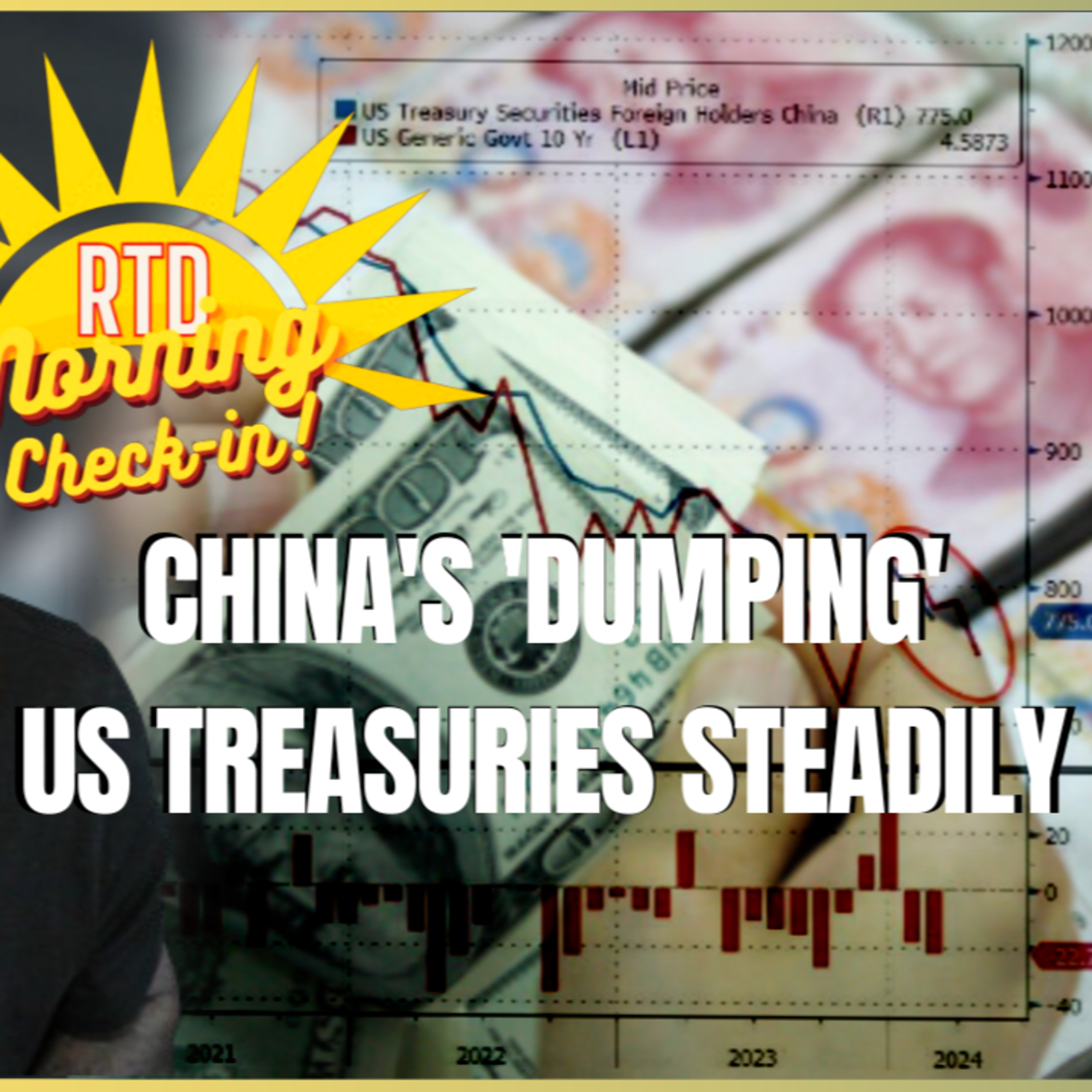 Is China's 'Dumping' Driving US Treasury Yields & Gold Higher? | Thursday Morning Check-In episode artwork