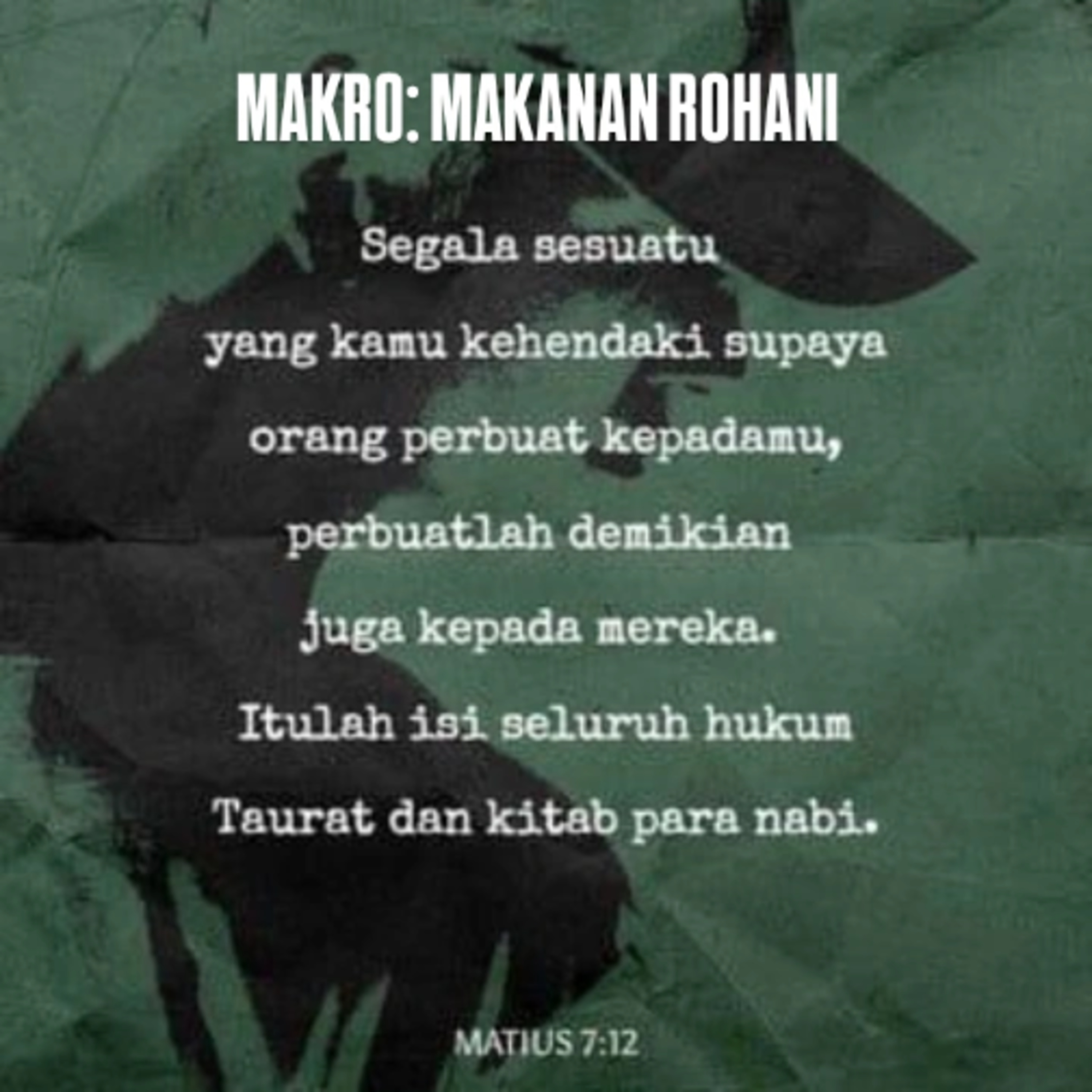 MAKRO: MAKANAN ROHANI, Selasa 28 Oktober 2025 | Tema: Benih Kehidupan | Nas: Matius 7:12