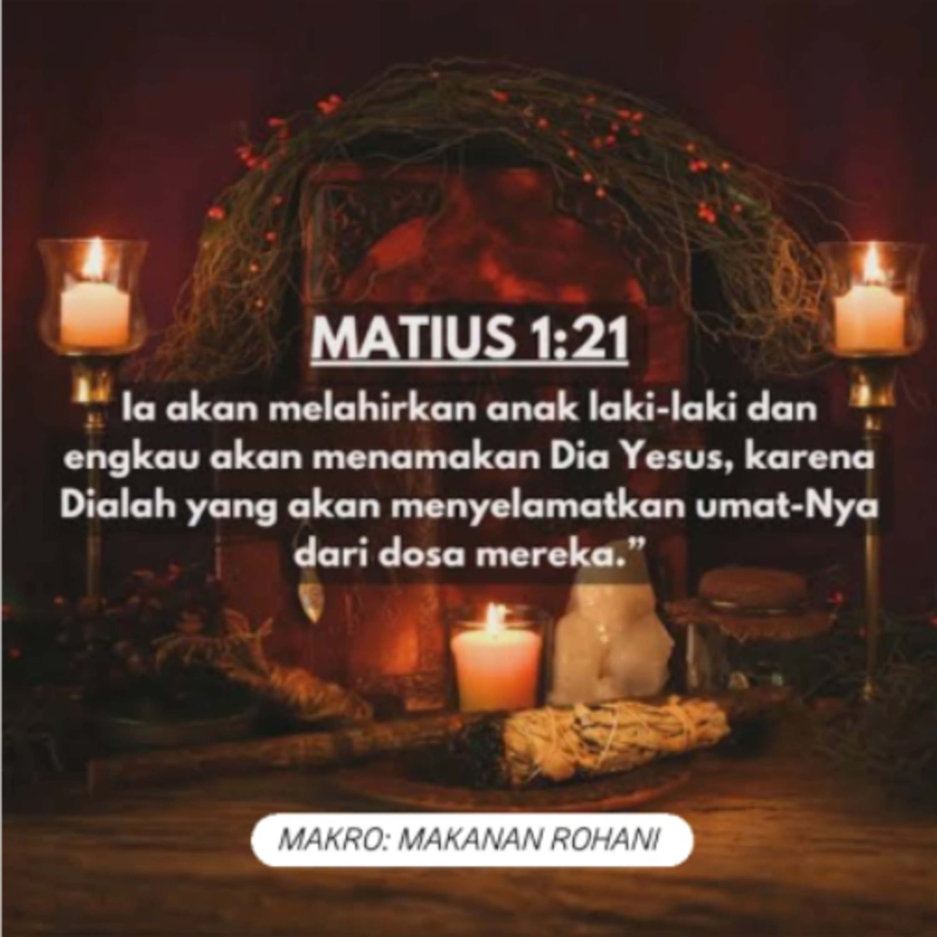MAKRO: MAKANAN ROHANI, 2 Des 2025 | Tema: Allah hadir menyelamatkan keluarga | Nas: Matius 1:18-25