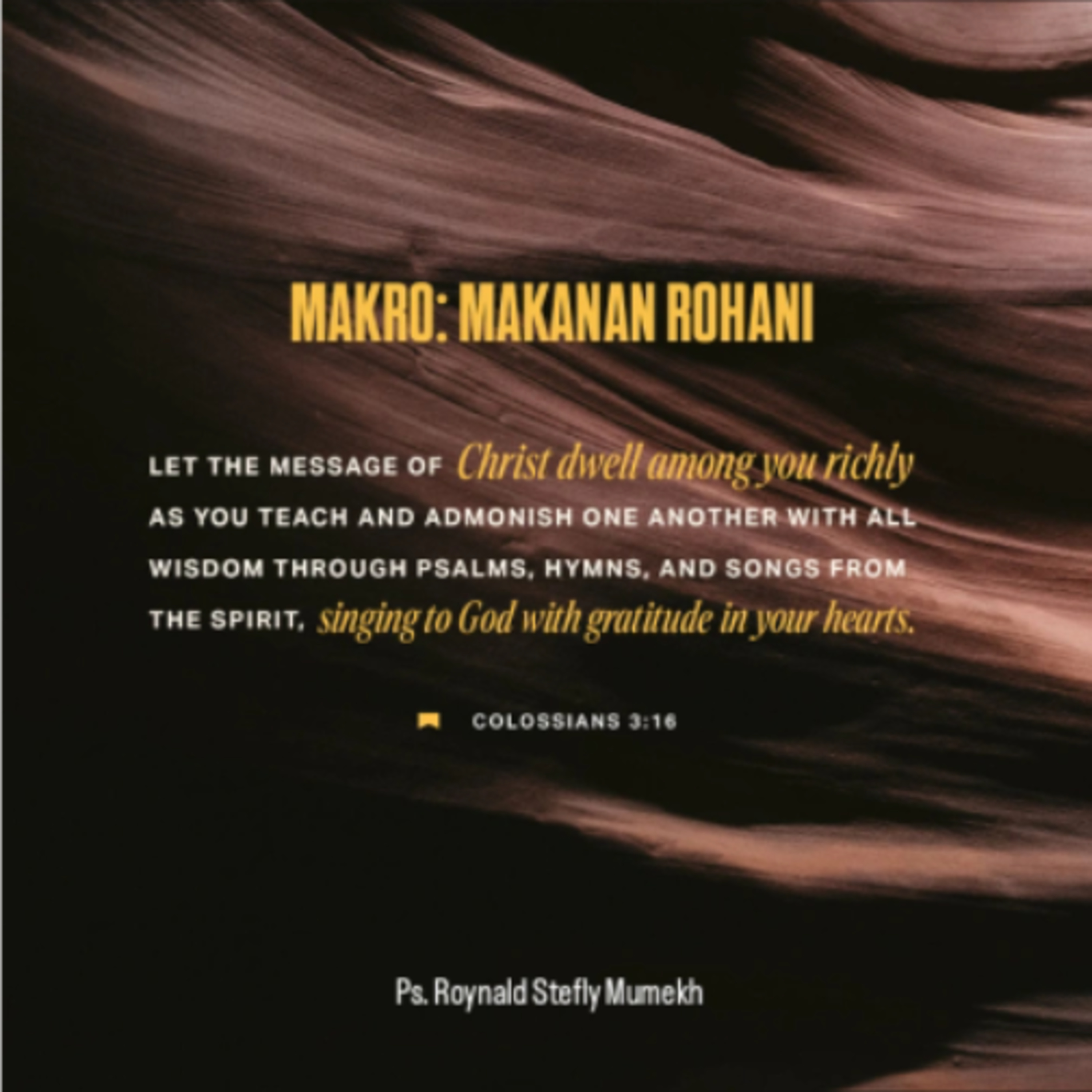 MAKRO: MAKANAN ROHANI, 10 Juli 2026 | Tema: Perkataan Kristus | Nas: Kolose 3:16 episode artwork