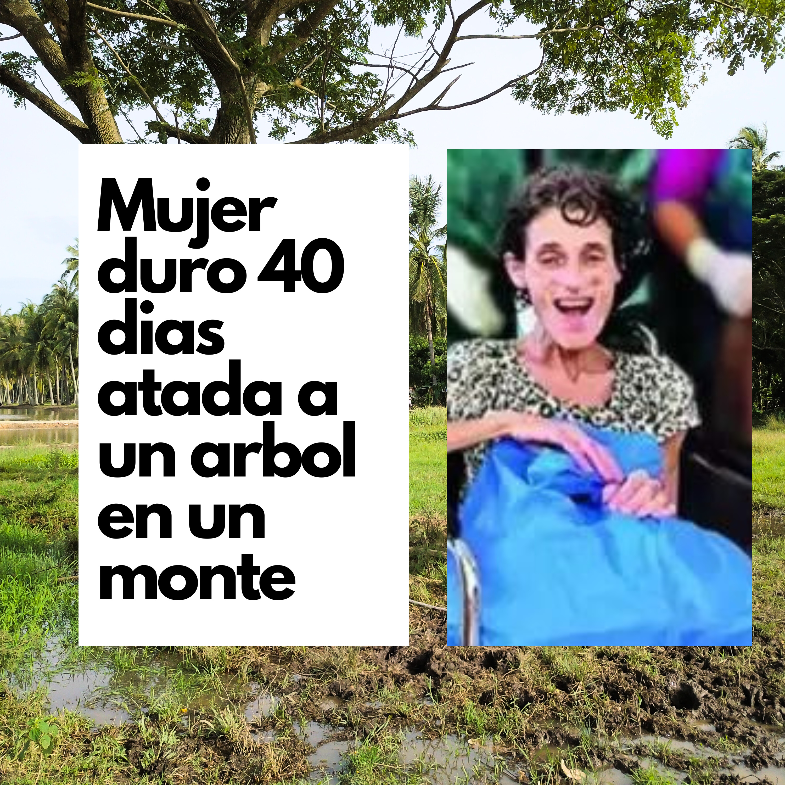 Encuentran a una mujer moribunda atada a un árbol