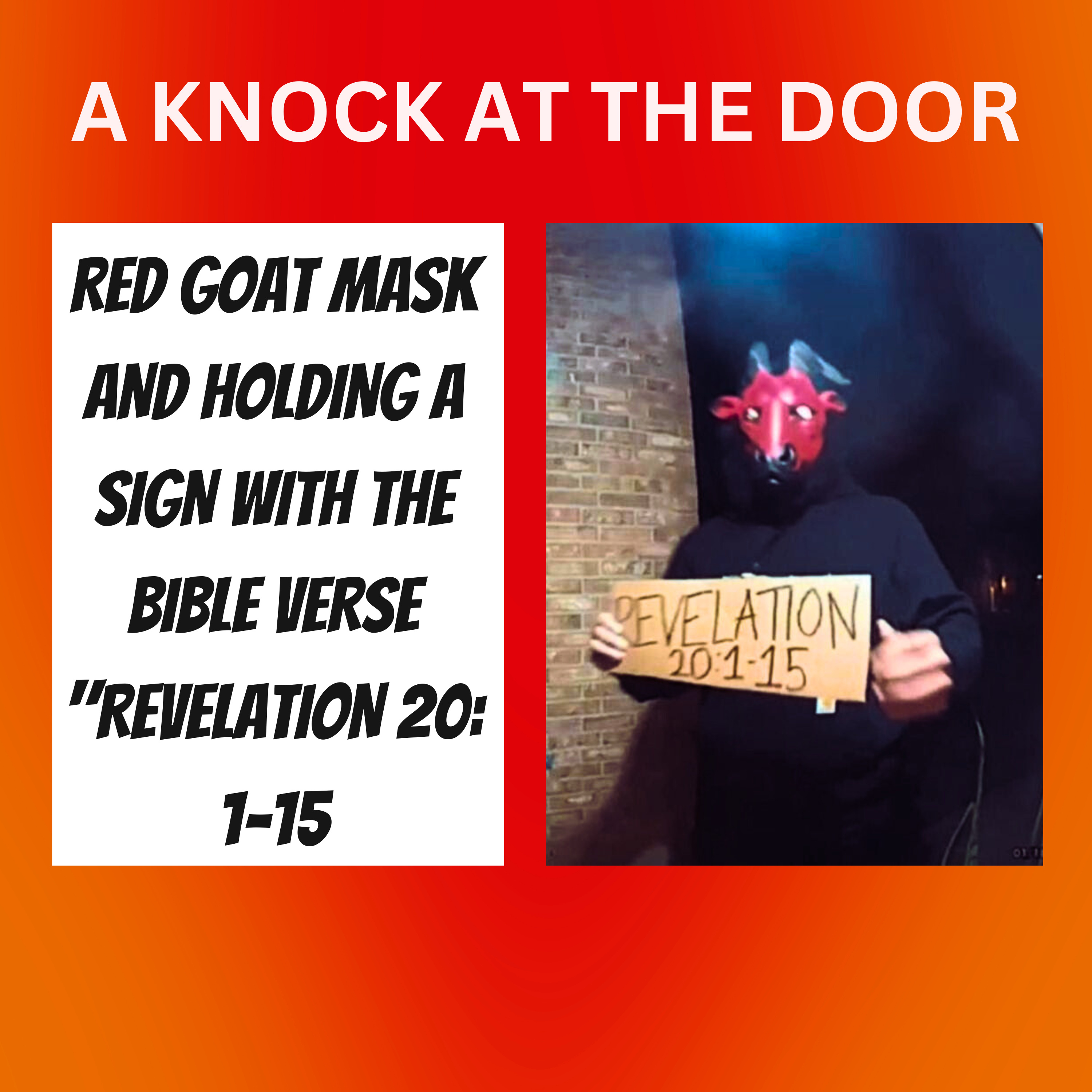 Terrifying satanic figure pops up on doorstep of darkened Texas home