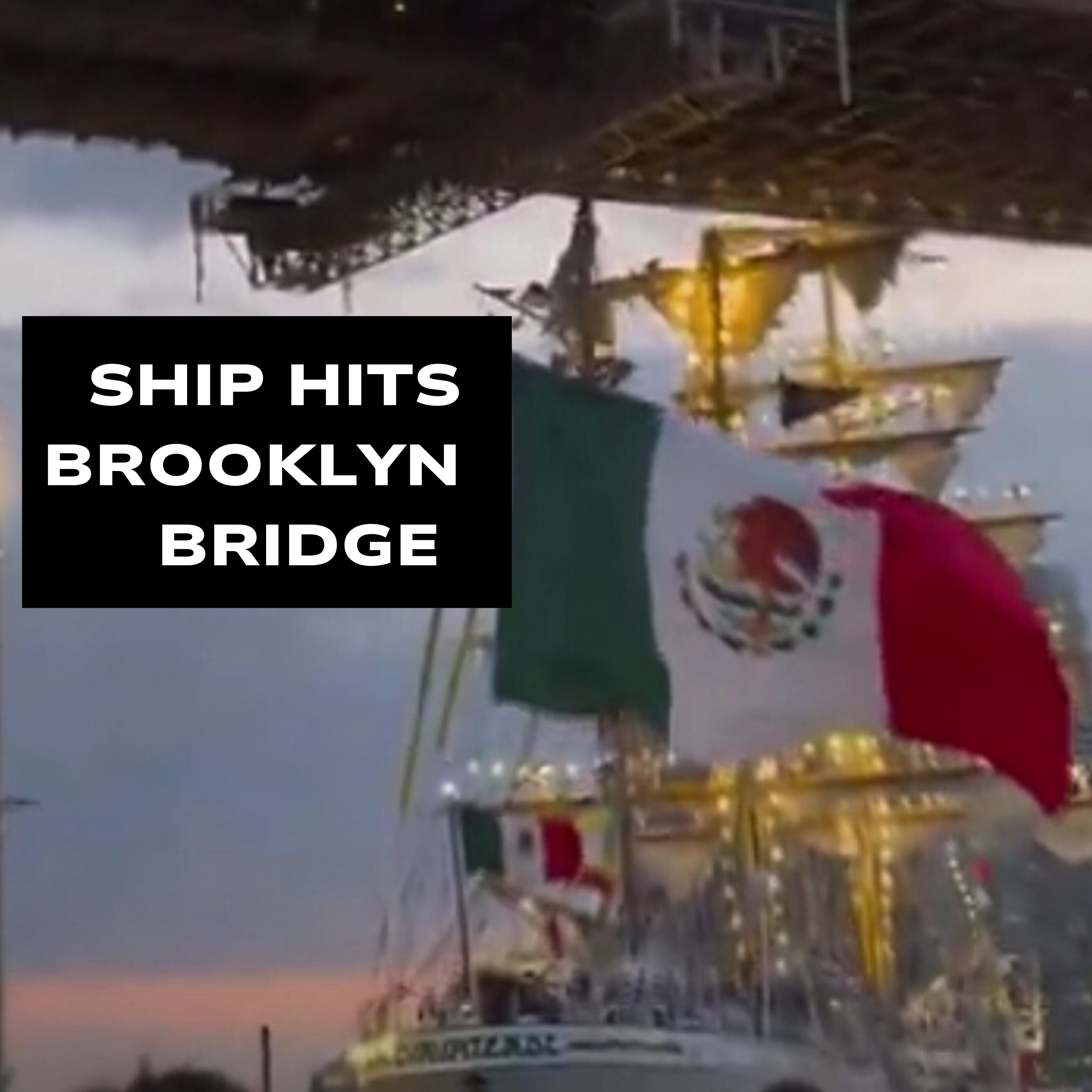 Ship carrying 200 people hits the Brooklyn Bridge , search and rescue operation underway, Breaking News
