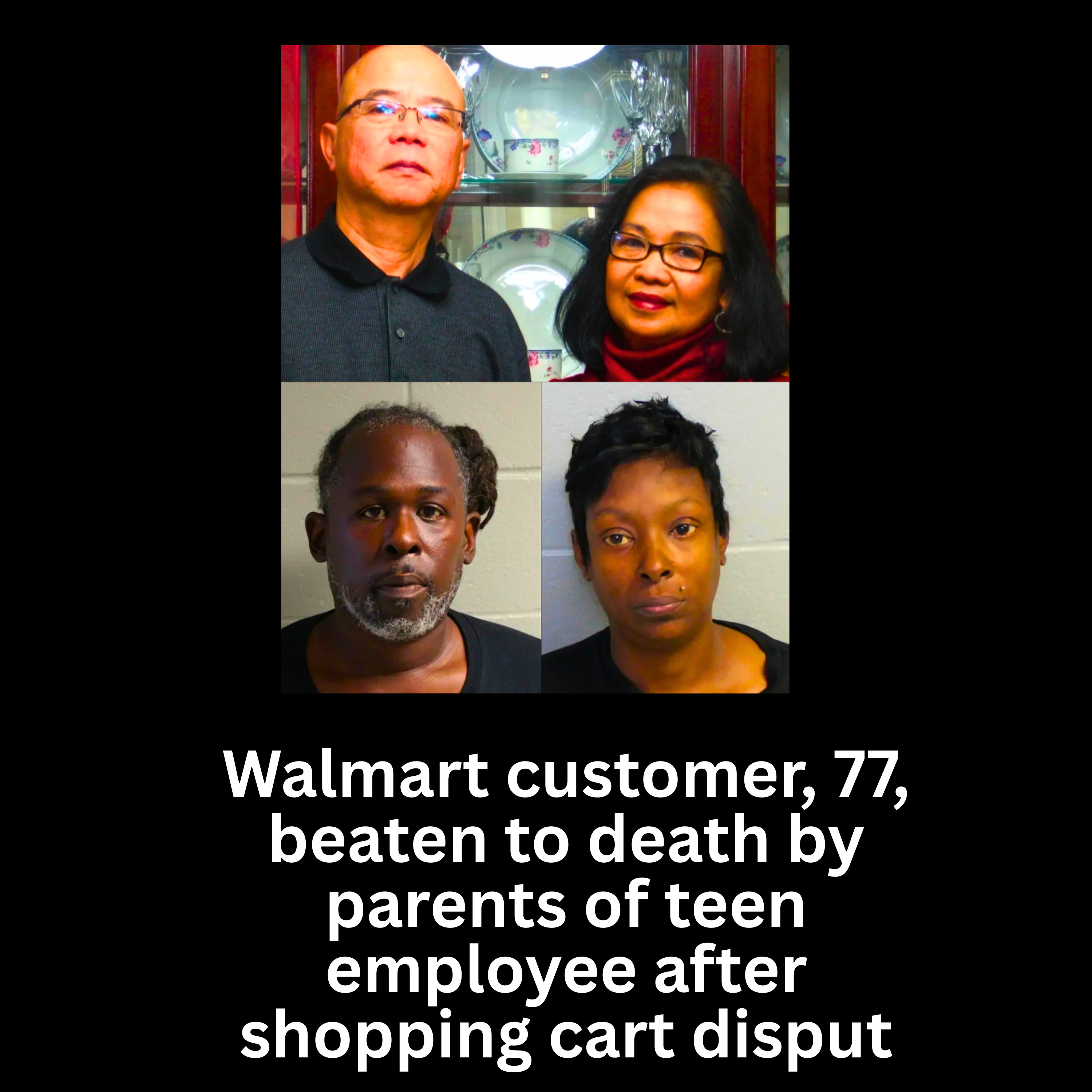 Walmart customer, 77, beaten to death by parents of teen employee after shopping cart disput