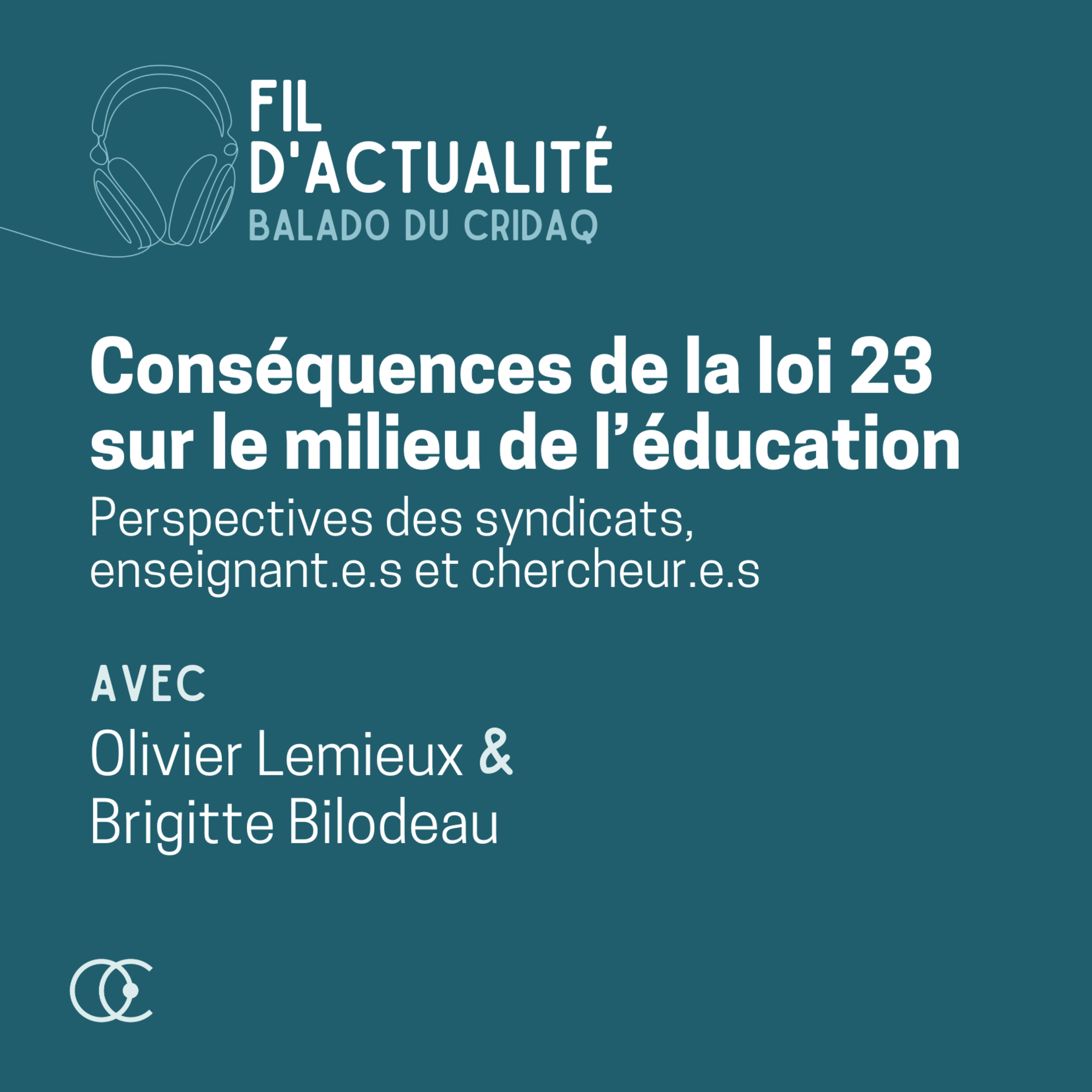 Fil d\'actualité du Balado du CRIDAQ