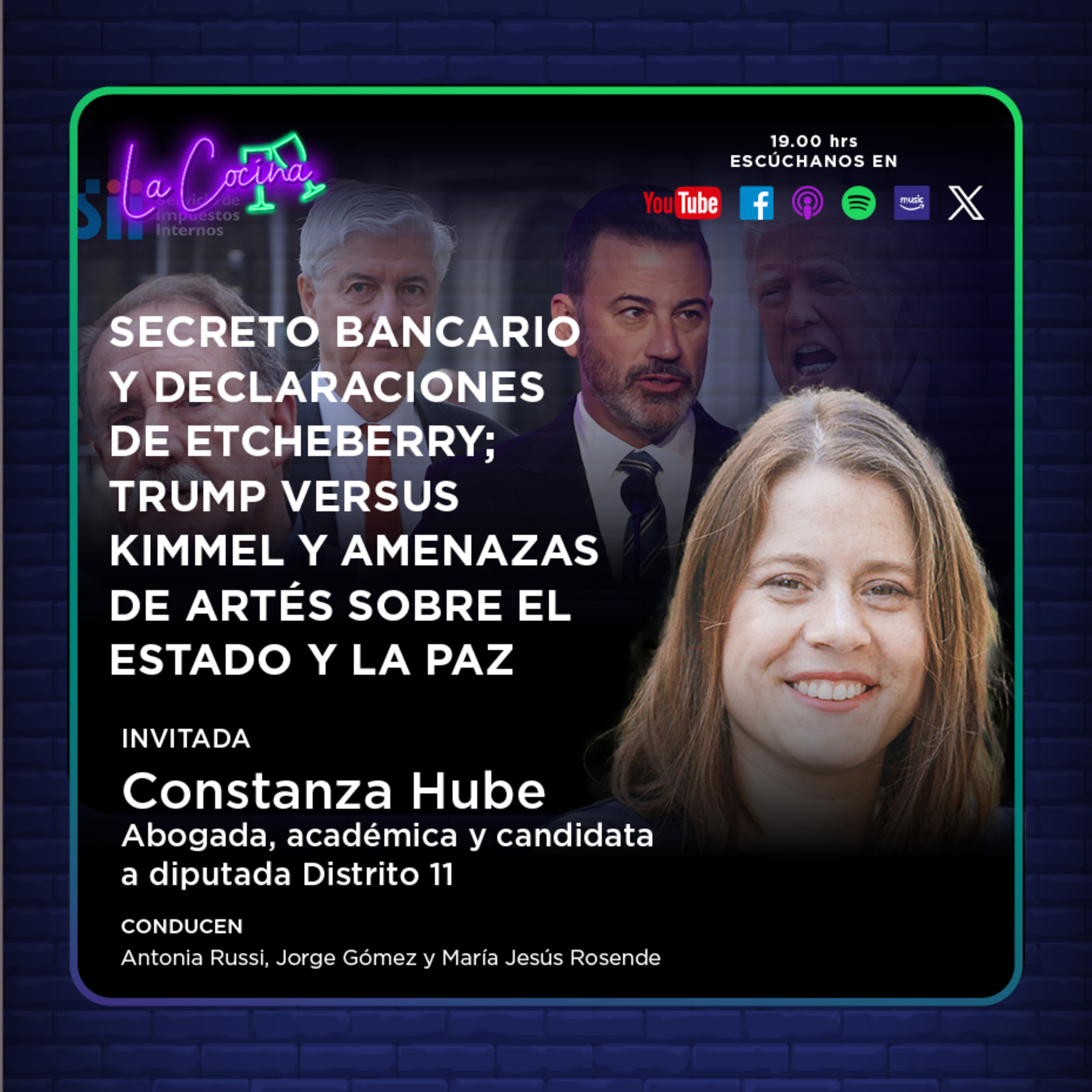 La Cocina | Etcheberry y secreto bancario; Trump vs Kimmel; Artés y sus amenazas al Estado y la paz