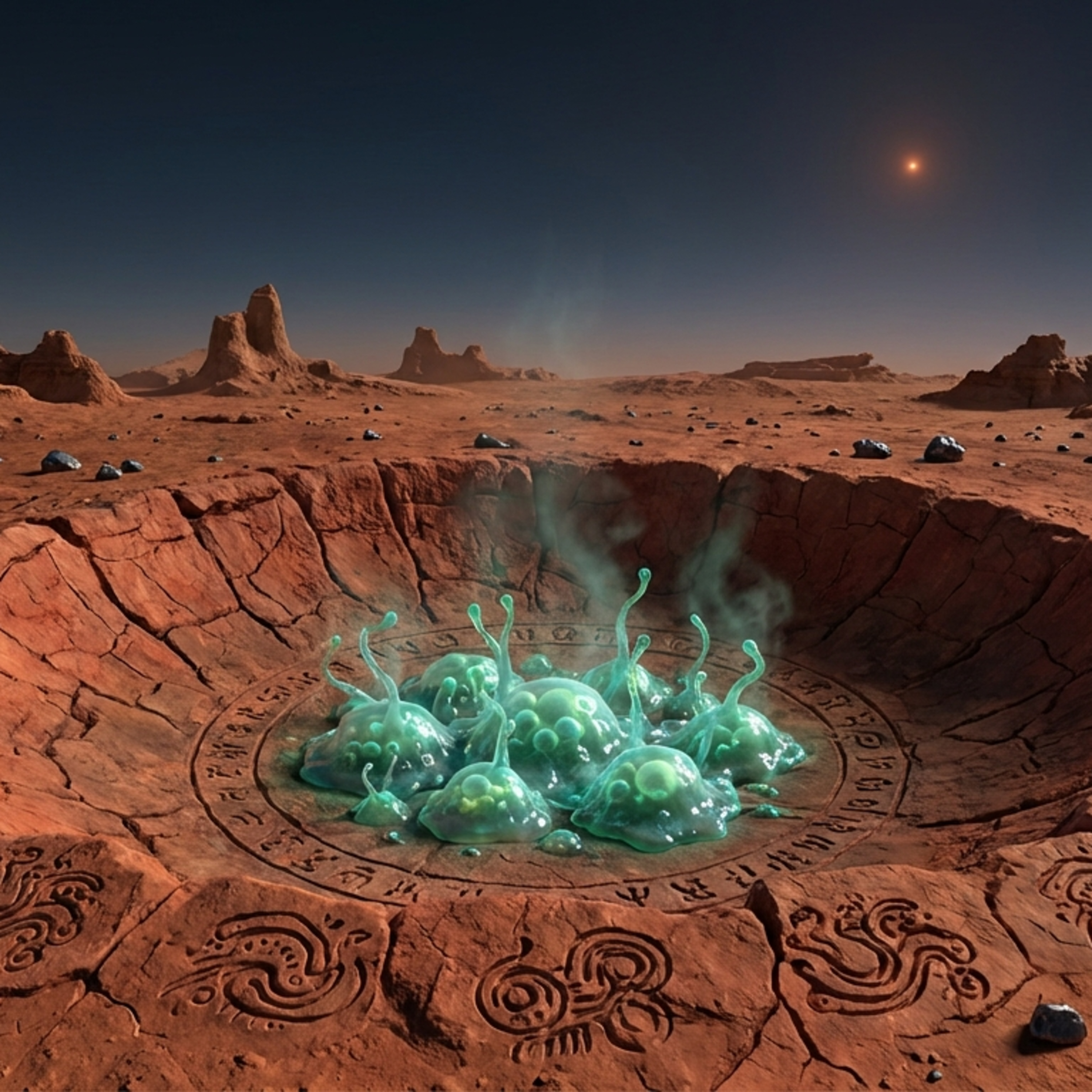 隕石クレーターの地下深くで発見された「生きた微生物」：火星生命探査への新たな手がかり episode artwork