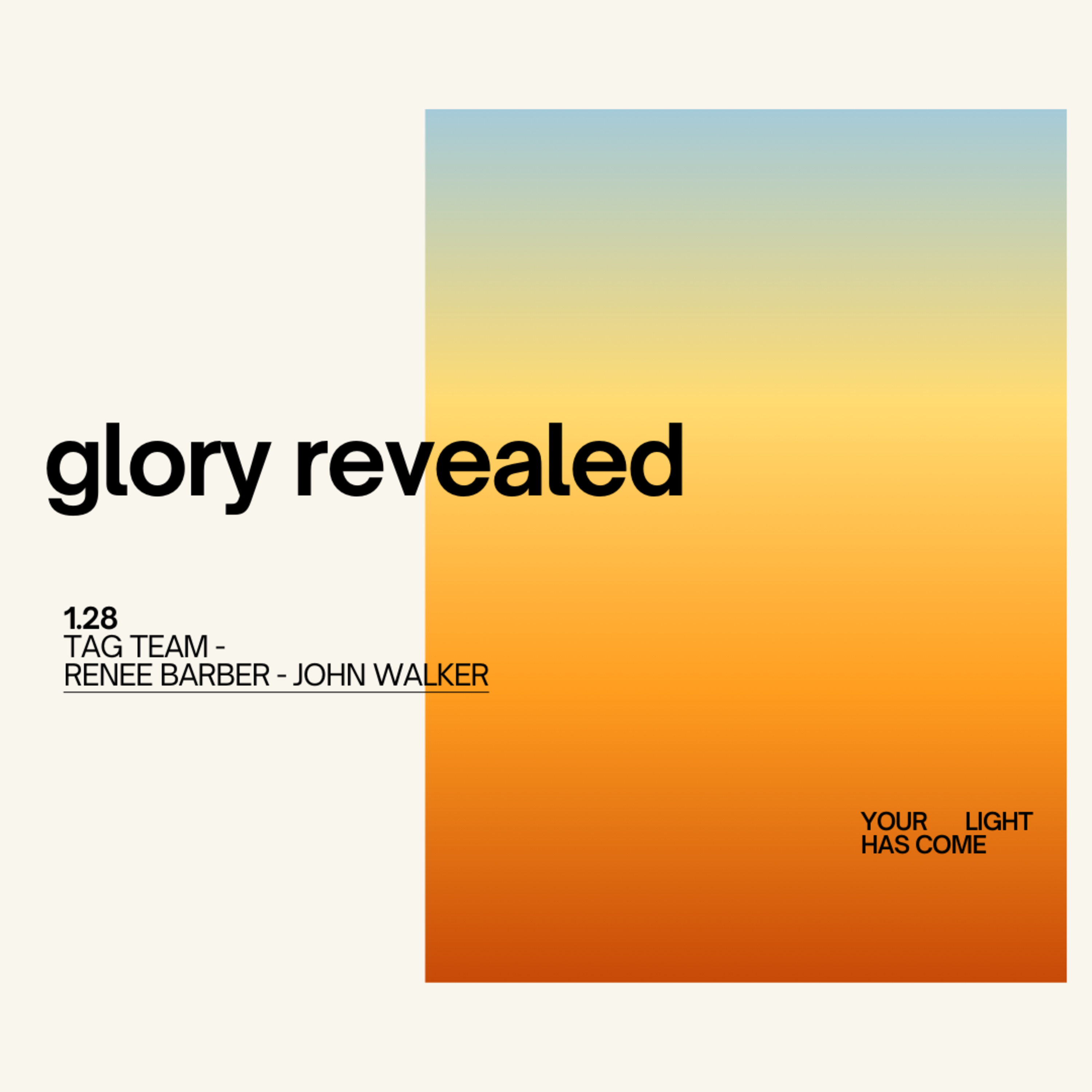 glory revealed - tag team - Renee Barber - John Walker episode artwork