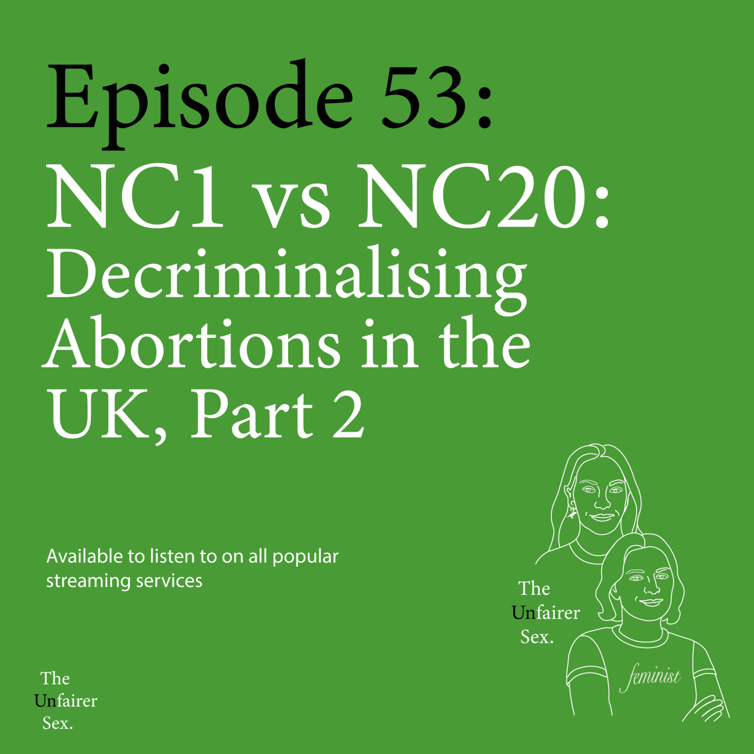Episode 53: NC1 vs NC20: Decriminalising Abortions in the UK, Part 2 episode artwork
