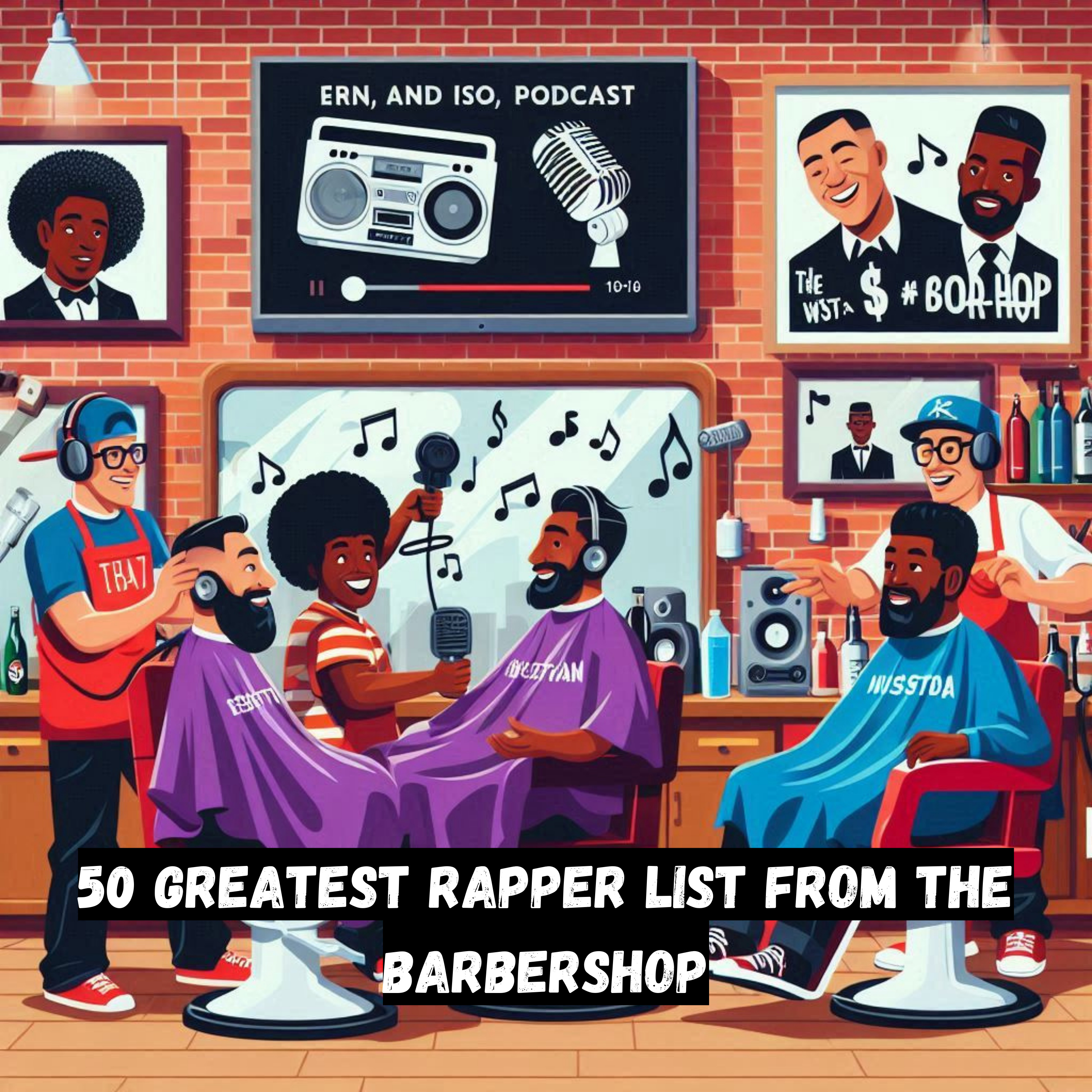 🎤 Ern and Iso Debate the Top 50 Greatest Rappers List from the Barbershop. 🚀 episode artwork