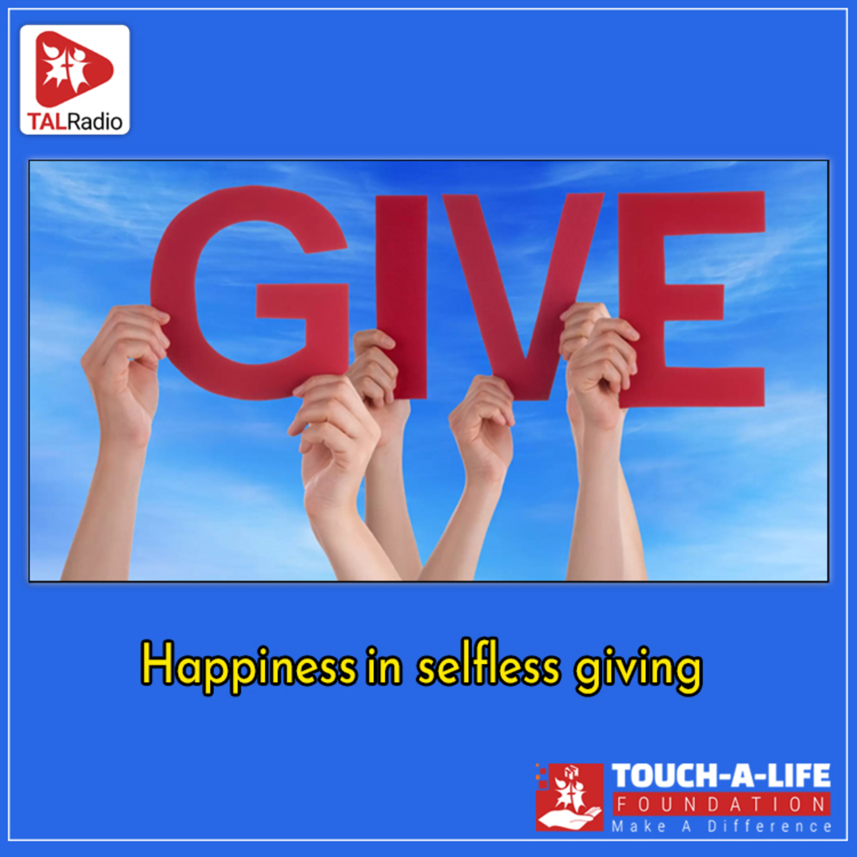 Happiness in selfless giving