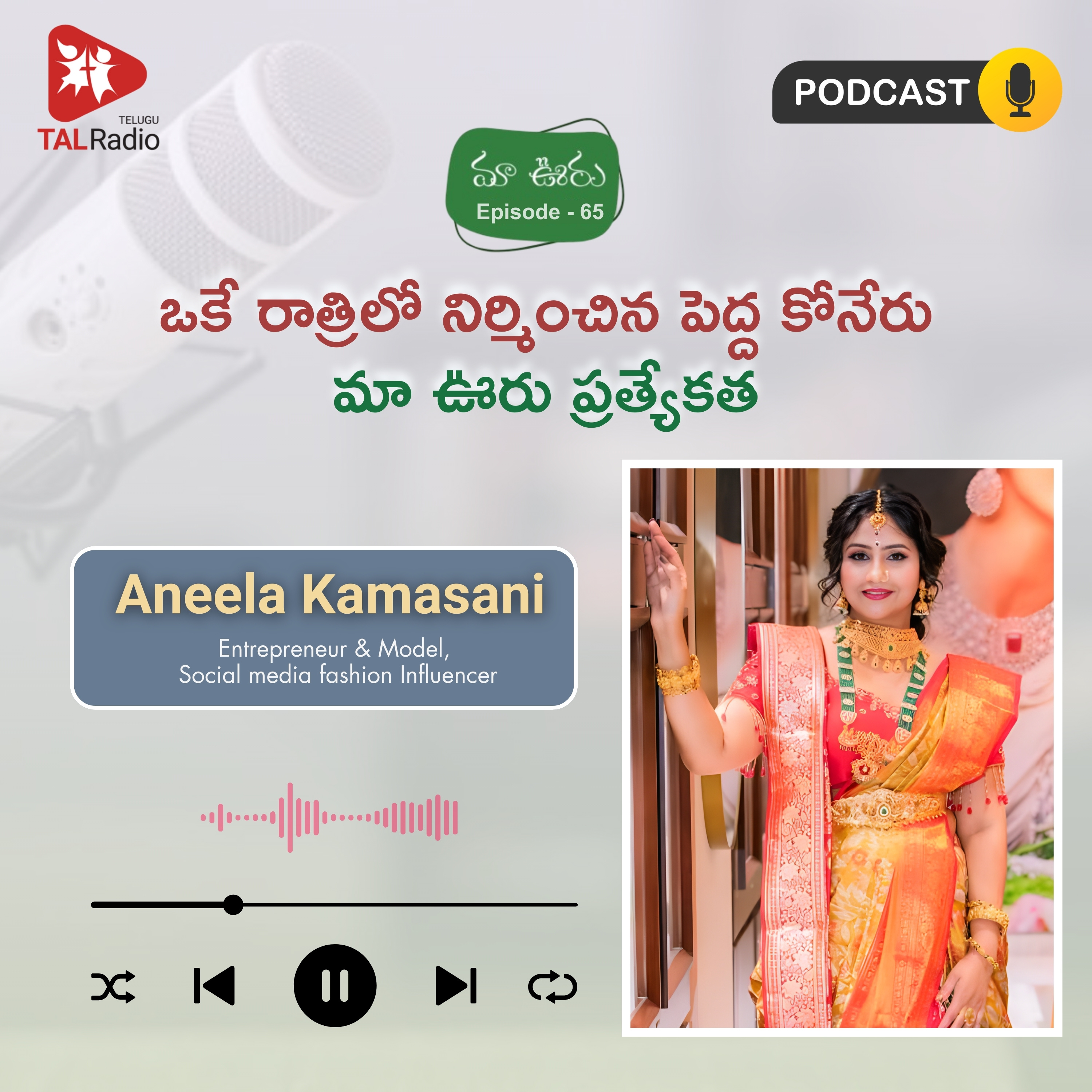 "ఒకే రాత్రిలో నిర్మించిన పెద్ద కోనేరు మా ఊరి ప్రత్యేకత" - అనీల కామసాని | మా ఊరు - 65 episode artwork