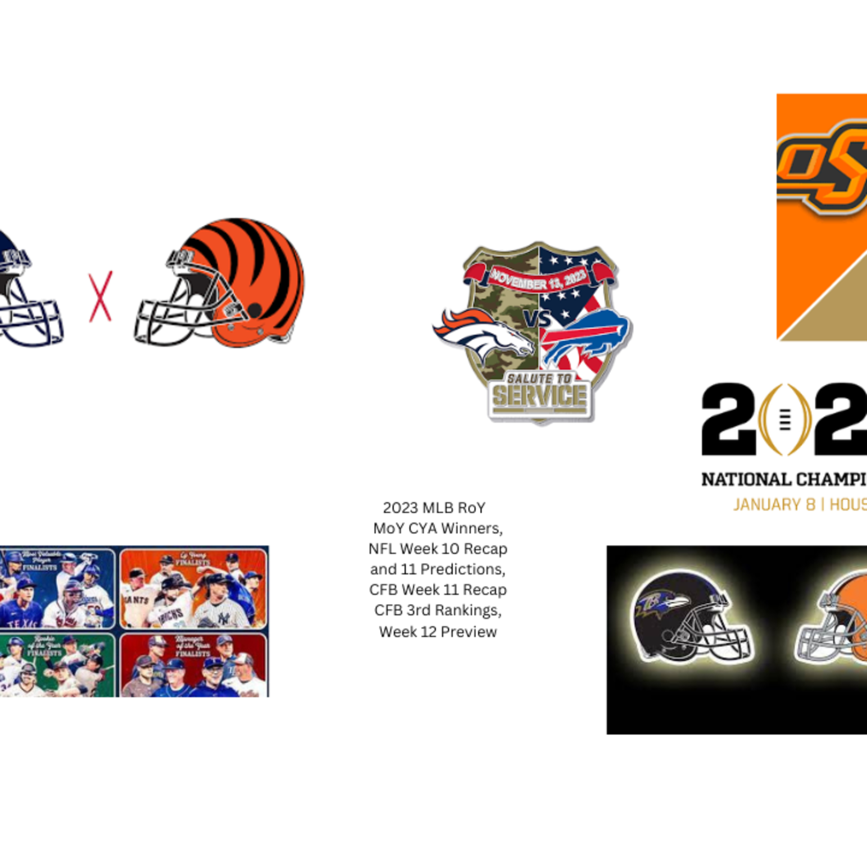 2023 MLB Rookie of the Year Manager of the Year and NL Cy Young Award Winners, NFL Week 10 Recap and 11 Predictions, CFB Week 11 Recap CFP 3rd Rankings and Week 12 Preview -- BITBE101 episode artwork
