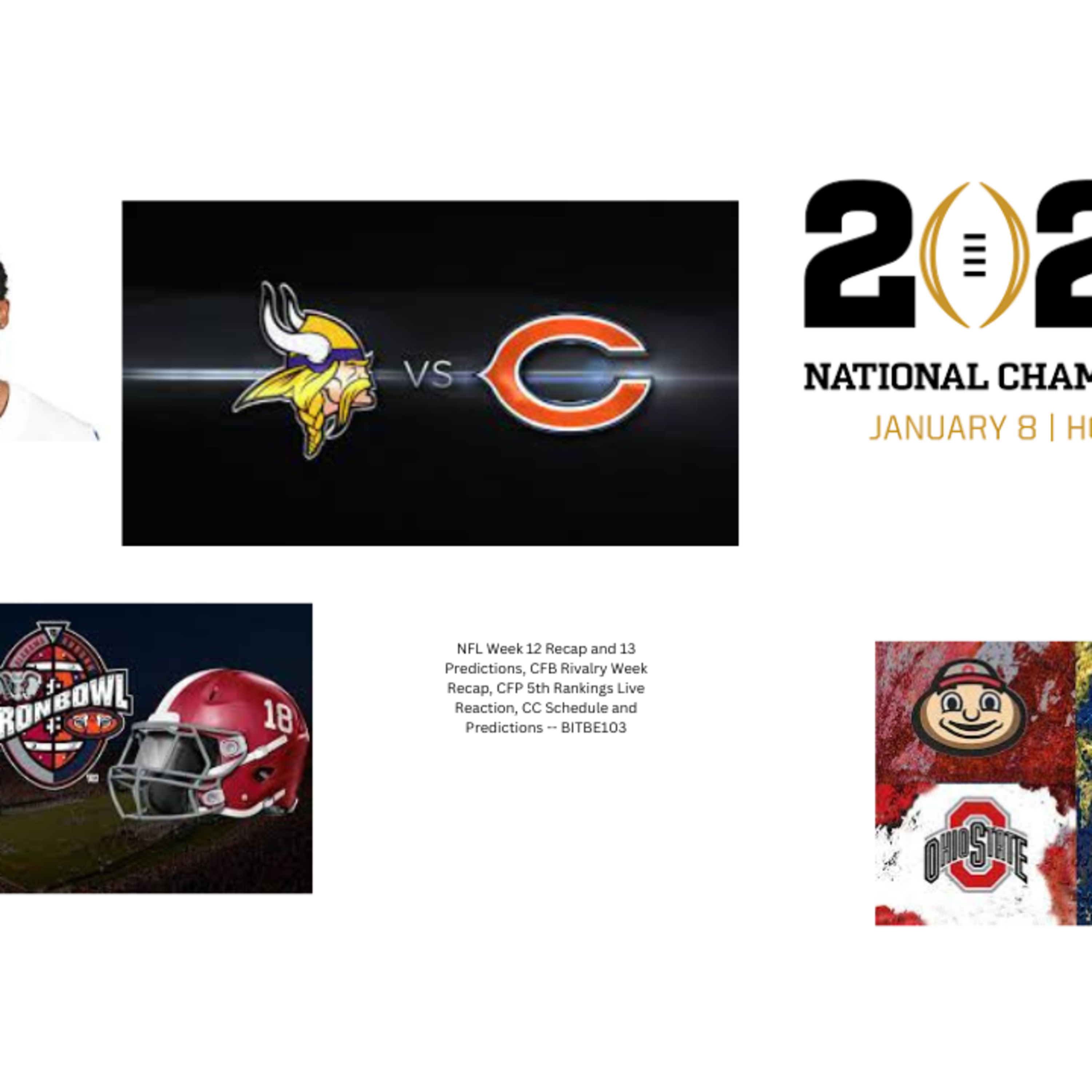 MLB News, NFL Week 12 Recap and 13 Predictions, CFB Rivalry Week Recap, CFP 5th Rankings Live Reaction, Conference Championsip Games Predictions episode artwork