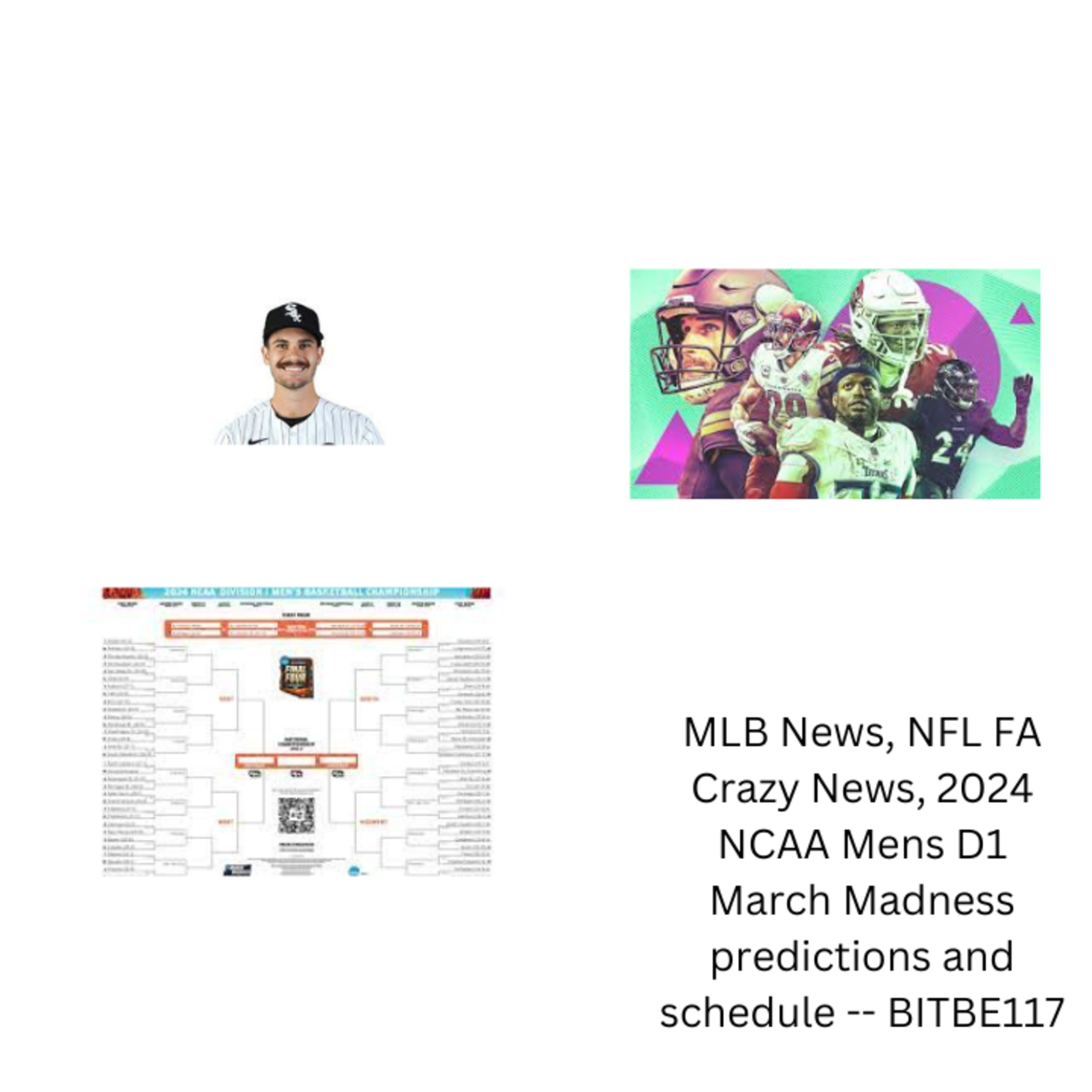 MLB News, NFL Free Agency Madness, 2024 March Madness Predictions episode artwork
