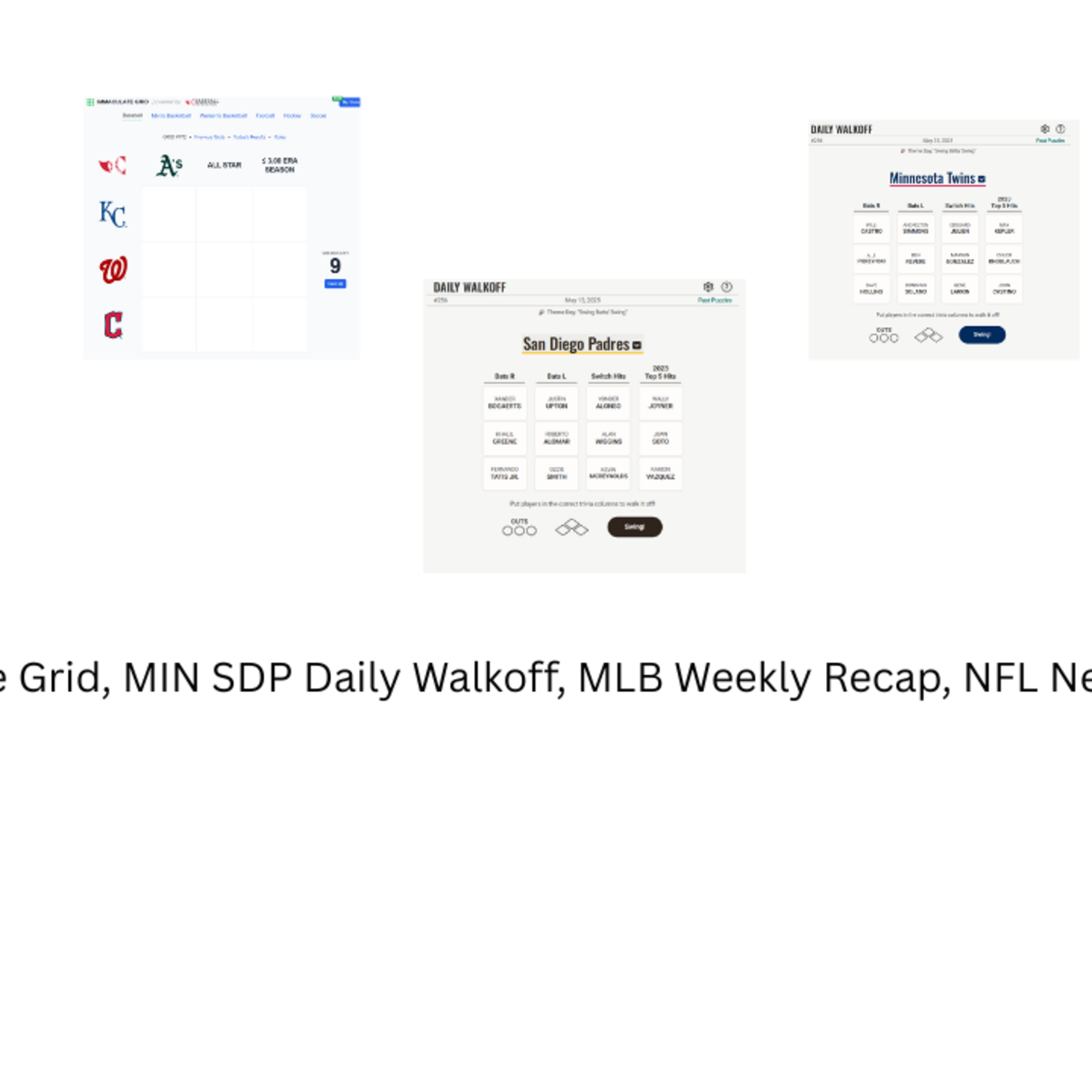5/13 Immaculate Grid, MIN SDP Daily Walkoff, MLB Weekly Recap, NFL News episode artwork