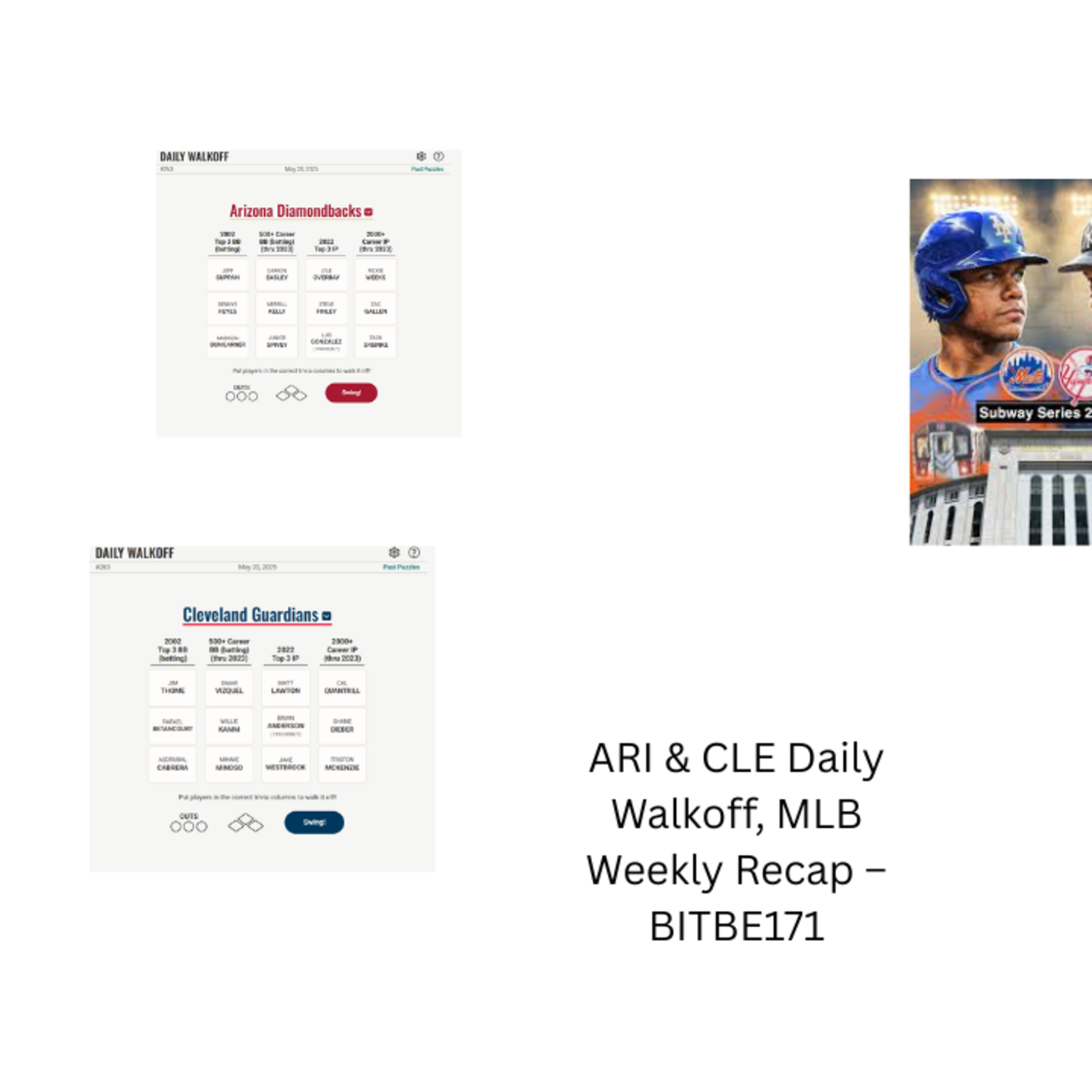 ARI and CLE Daily Walkoff, MLB Weekly Recap episode artwork