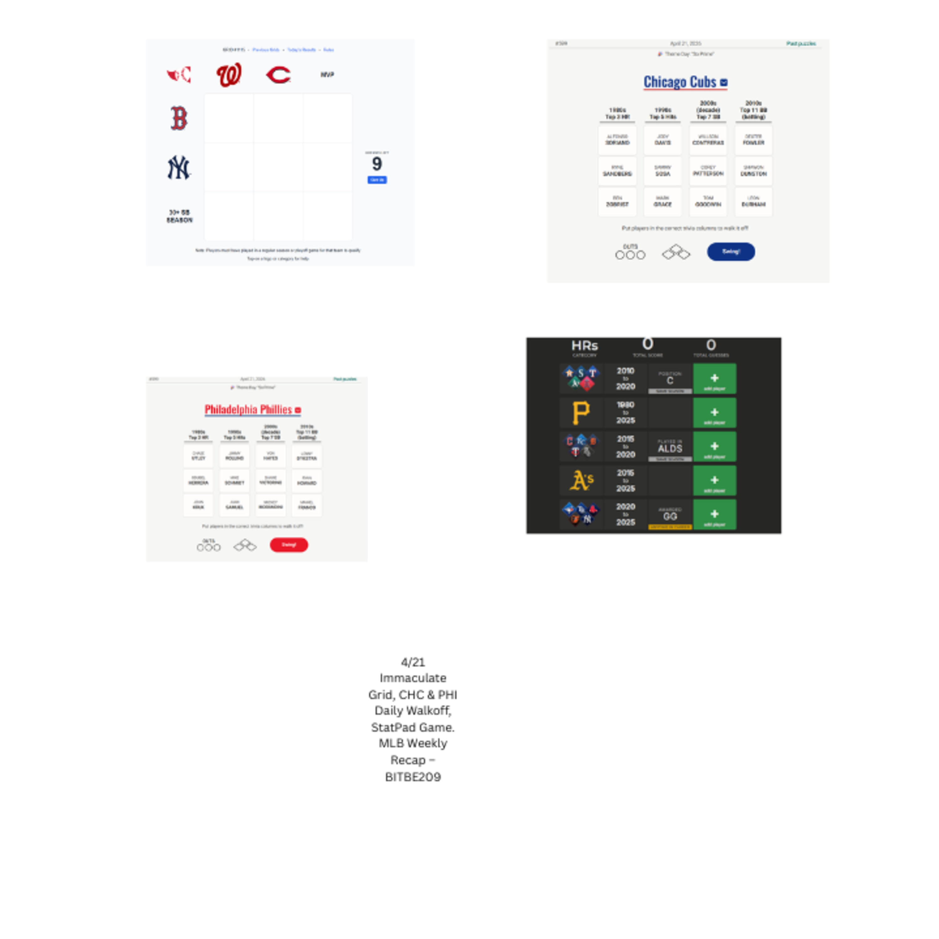 4/21 Immaculate Grid, CHC & PHI Daily Walkoff, StatPad Game, MLB Weekly Recap episode artwork