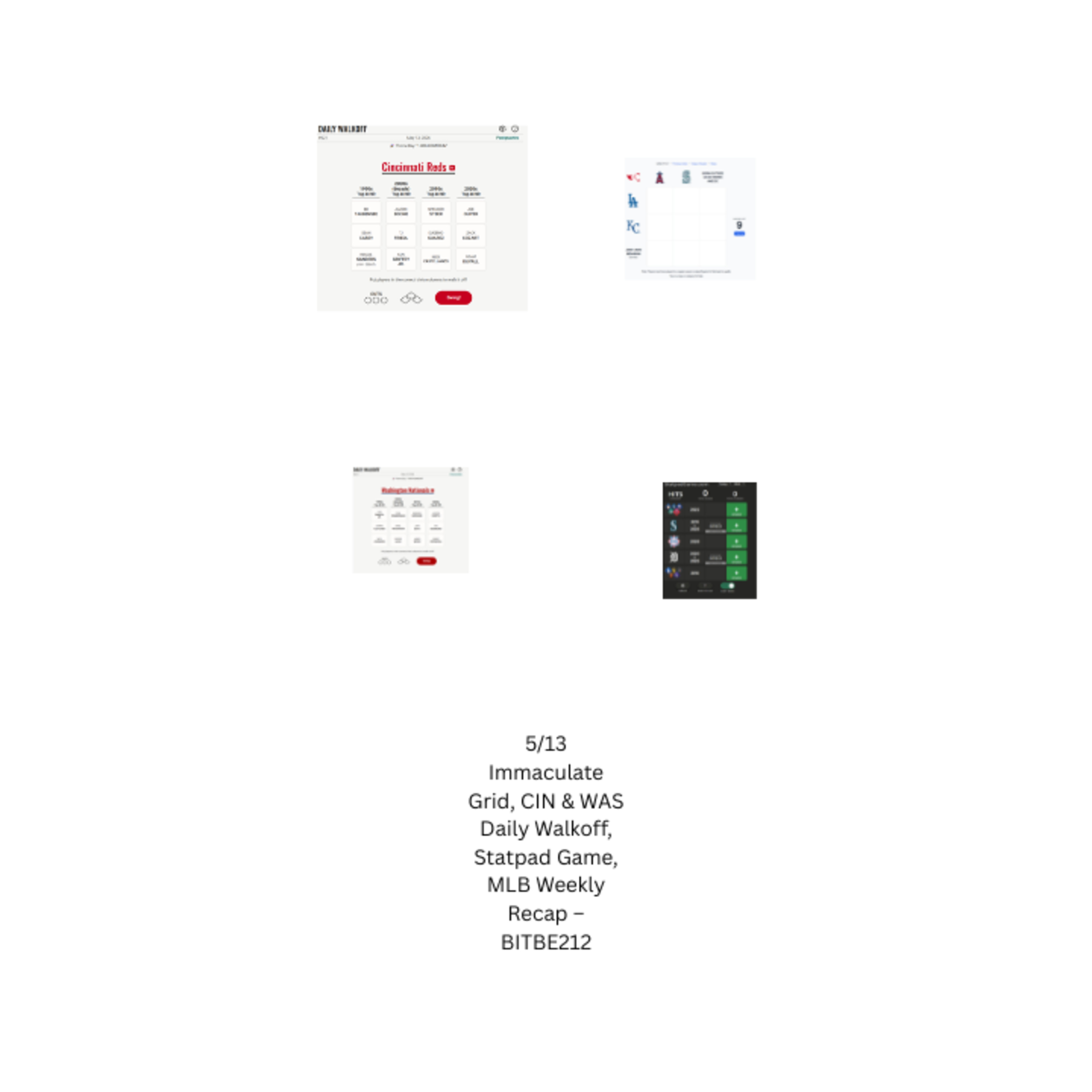 5/13 Immaculate Grid, CIN & WAS Daily Walkoff, Statpad Game, MLB Weekly Recap episode artwork
