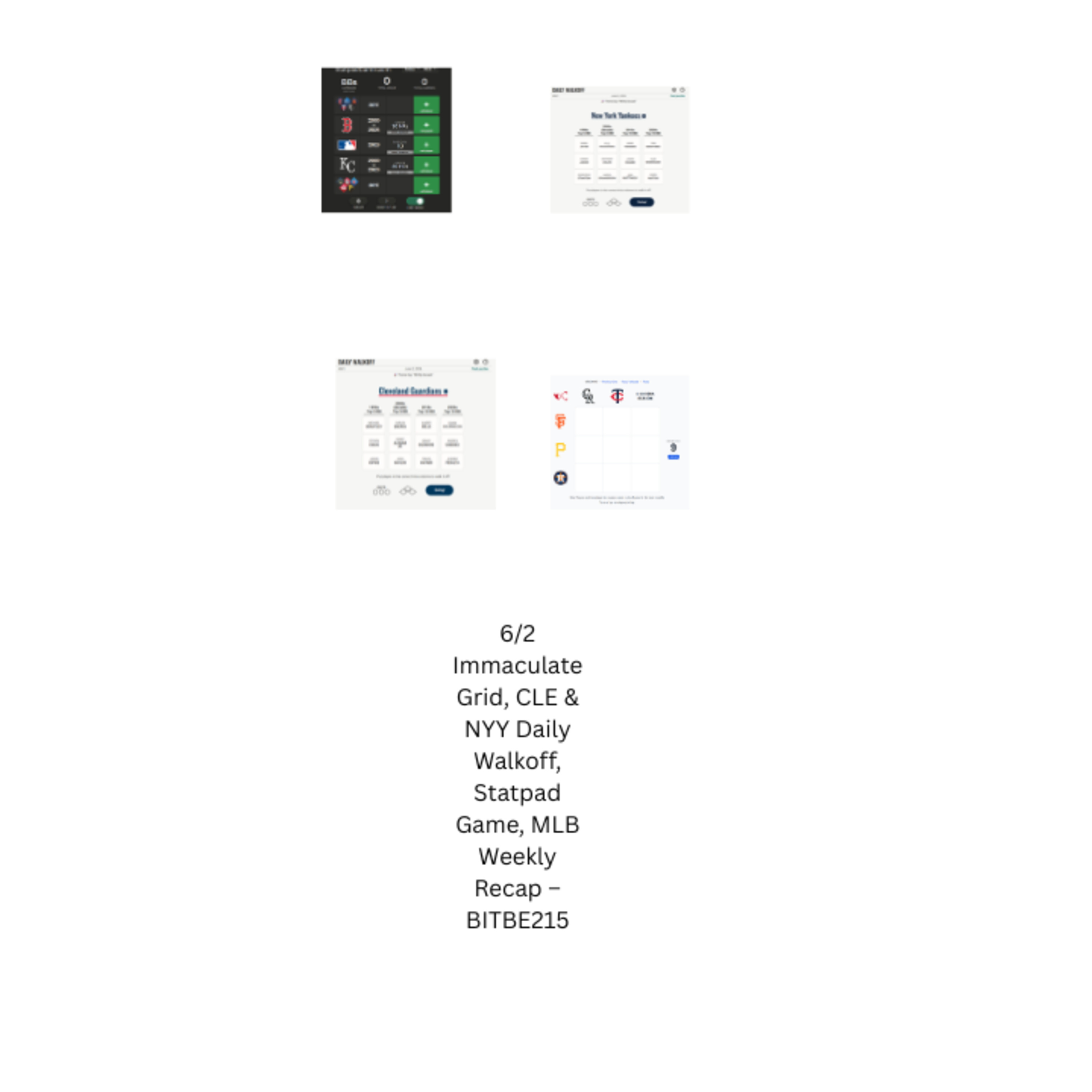 6/2 Immaculate Grid, CLE & NYY Daily Walkoff, Statpad Game, MLB Weekly Recap, NFL News episode artwork
