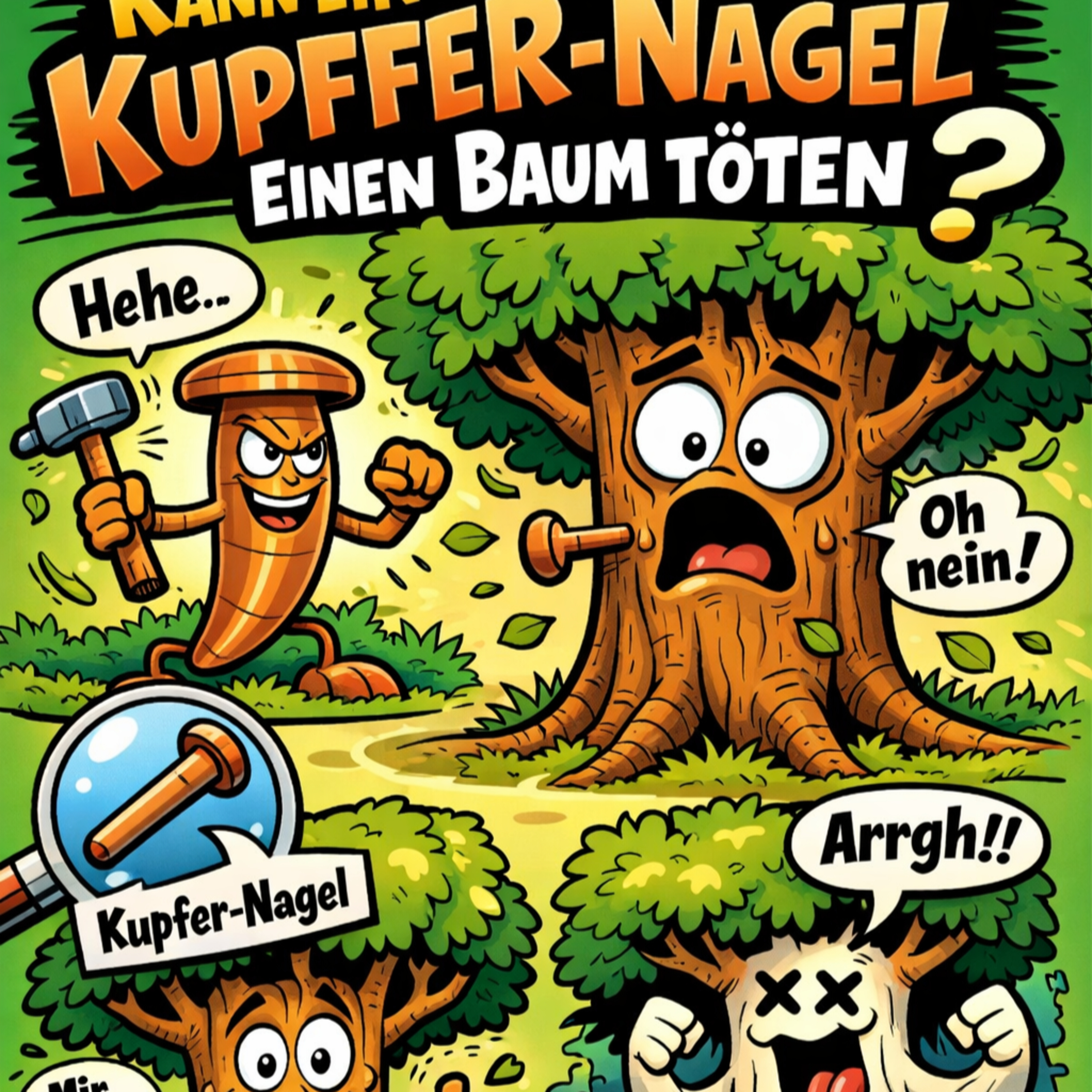 Crime Scene Garten--Kupfernagel tötet Bäume