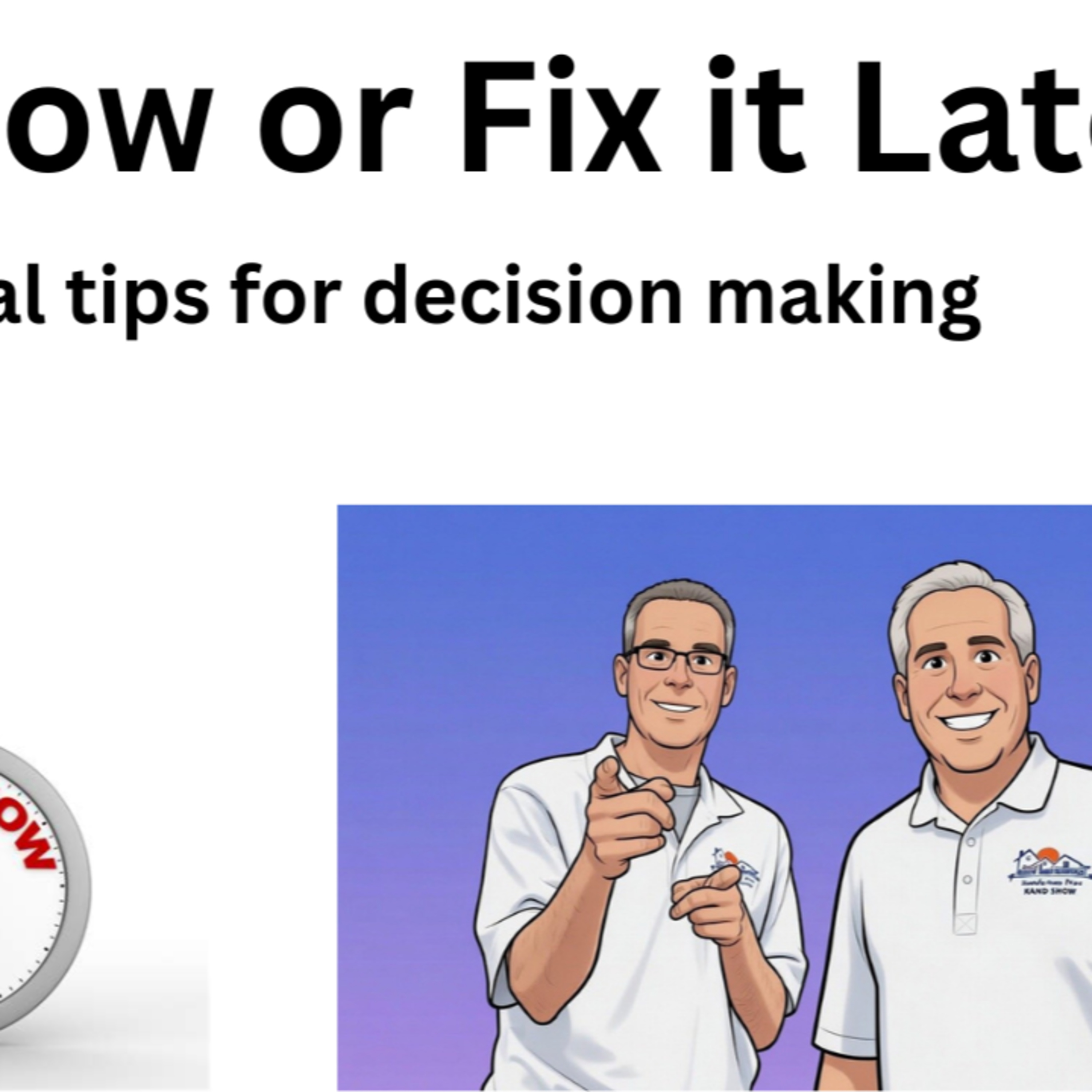 Fix it Now, or Fix it Later  episode artwork