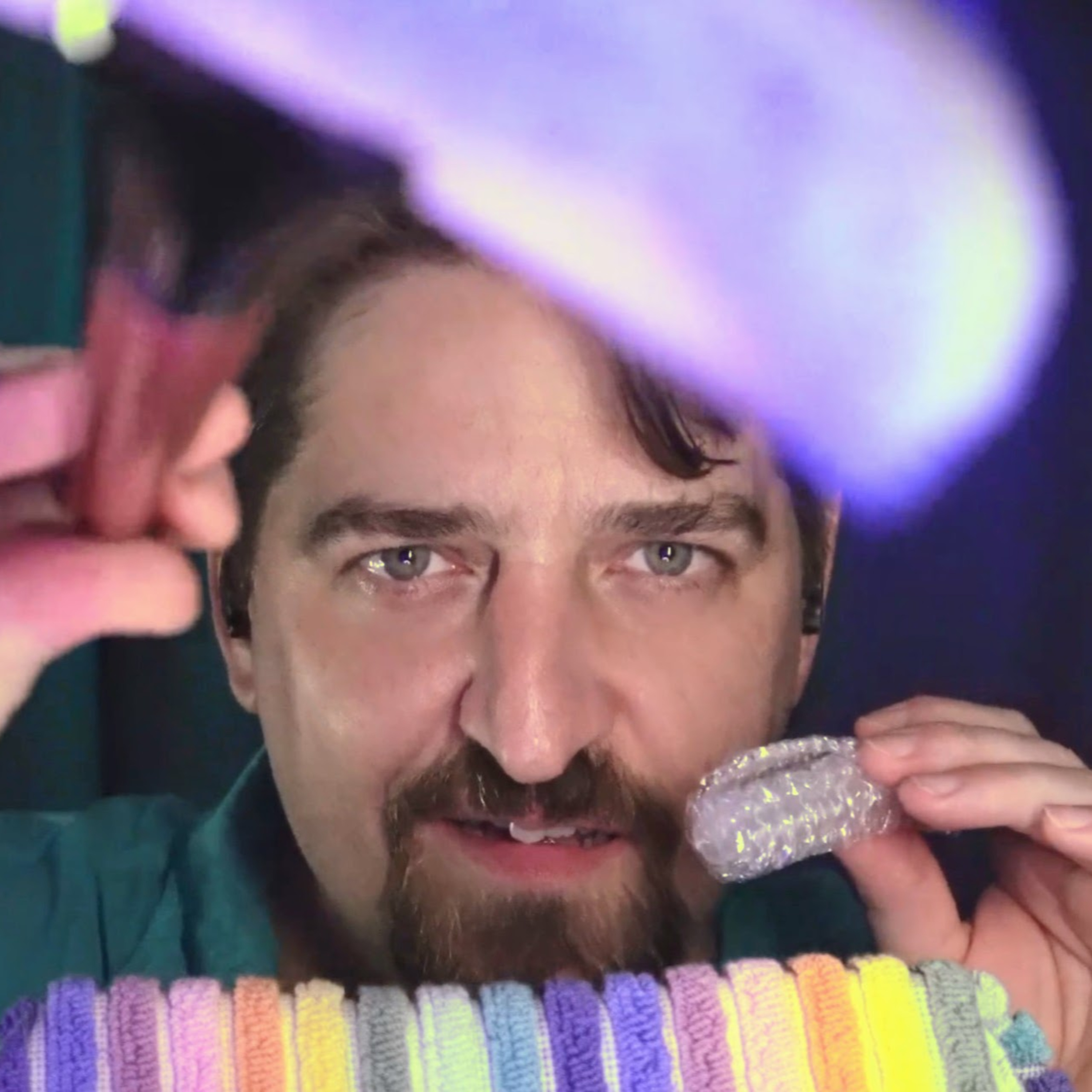 ASMR Towel Crinkle Brush Mic Scratching