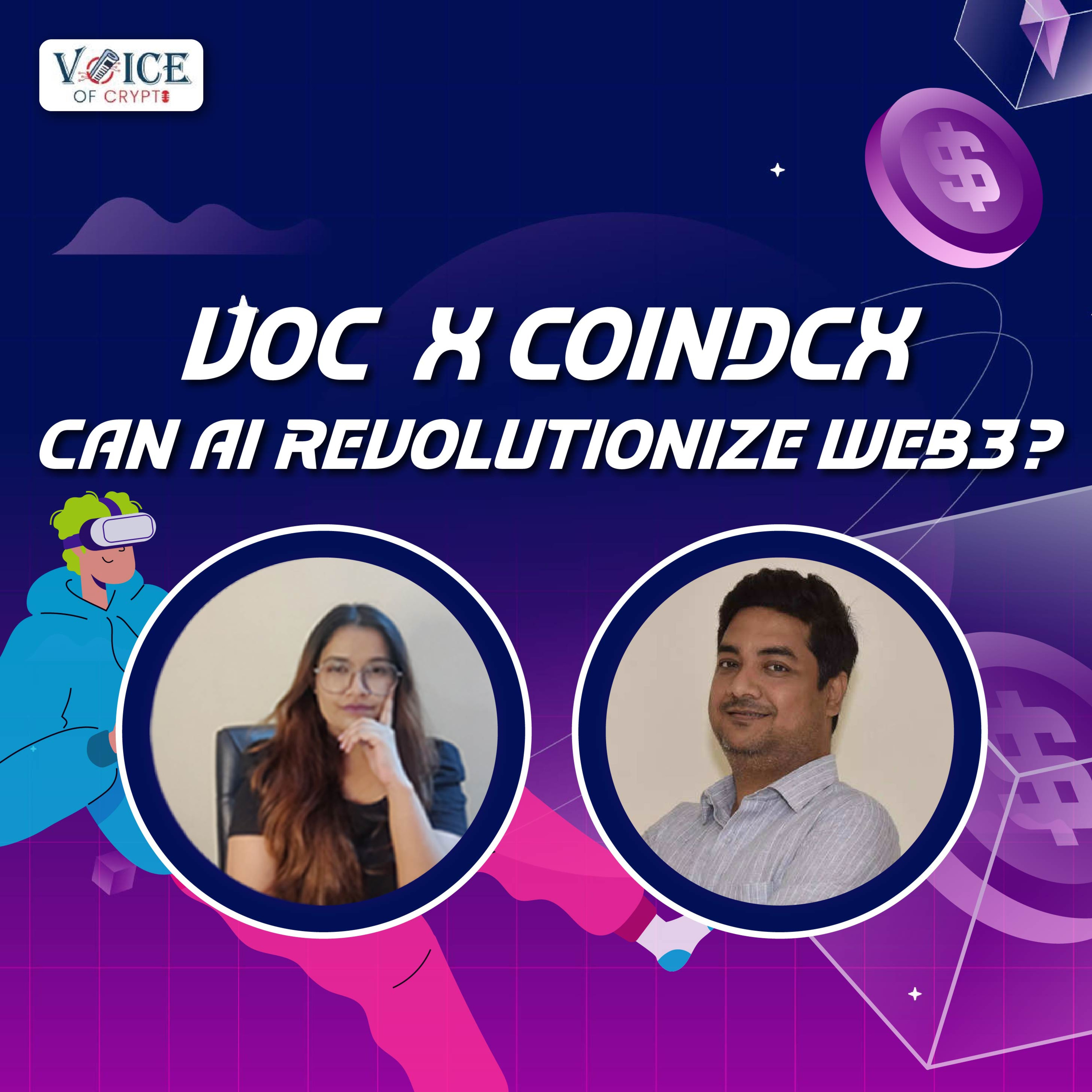 Can AI Revolutionize the Web3, Crypto & Blockchain Space? | VOC Exclusive with CoinDCX's Vivek Gupta episode artwork