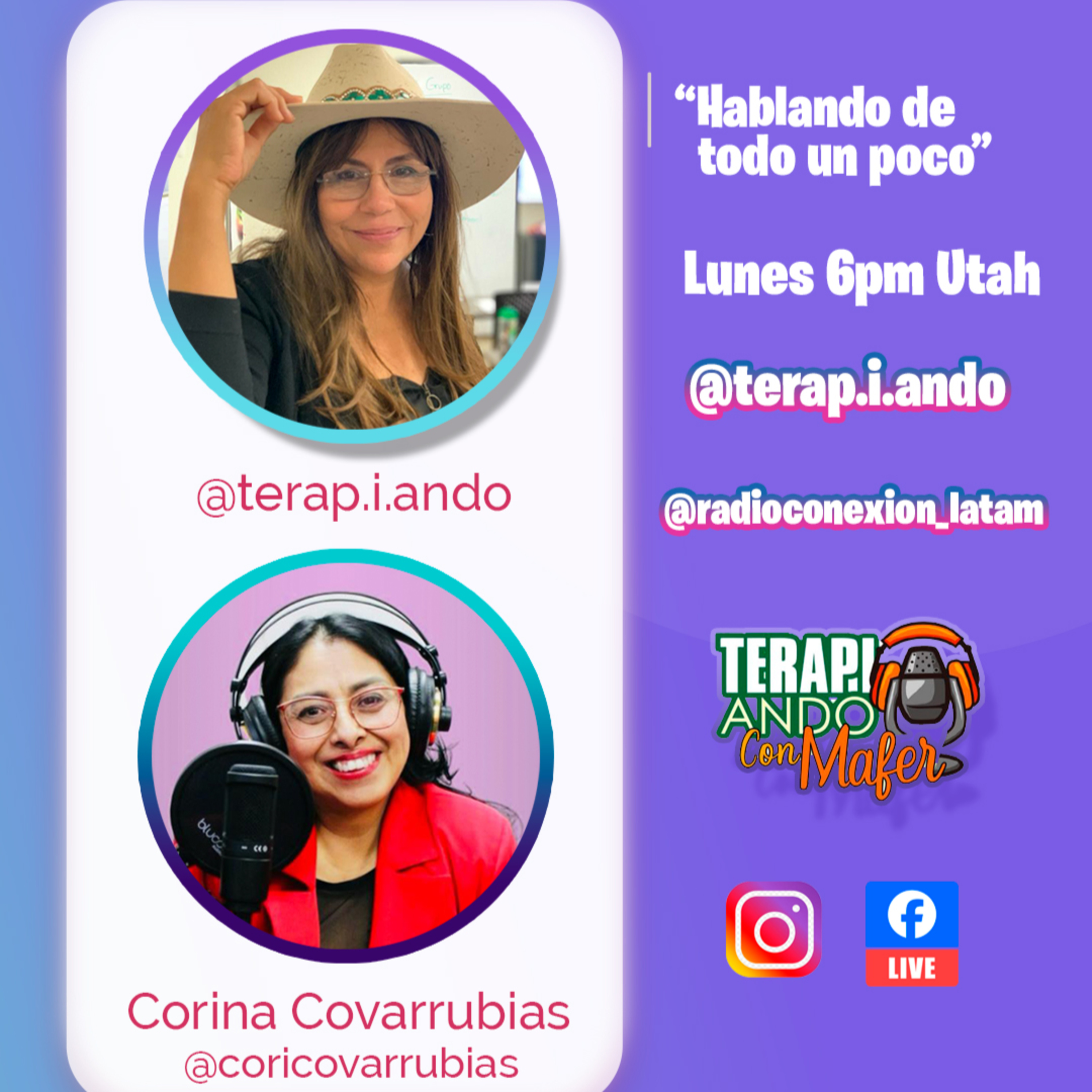 Terapiando con Mafer: "Hablamos de todo un poco" con Corina Covarrubias episode artwork